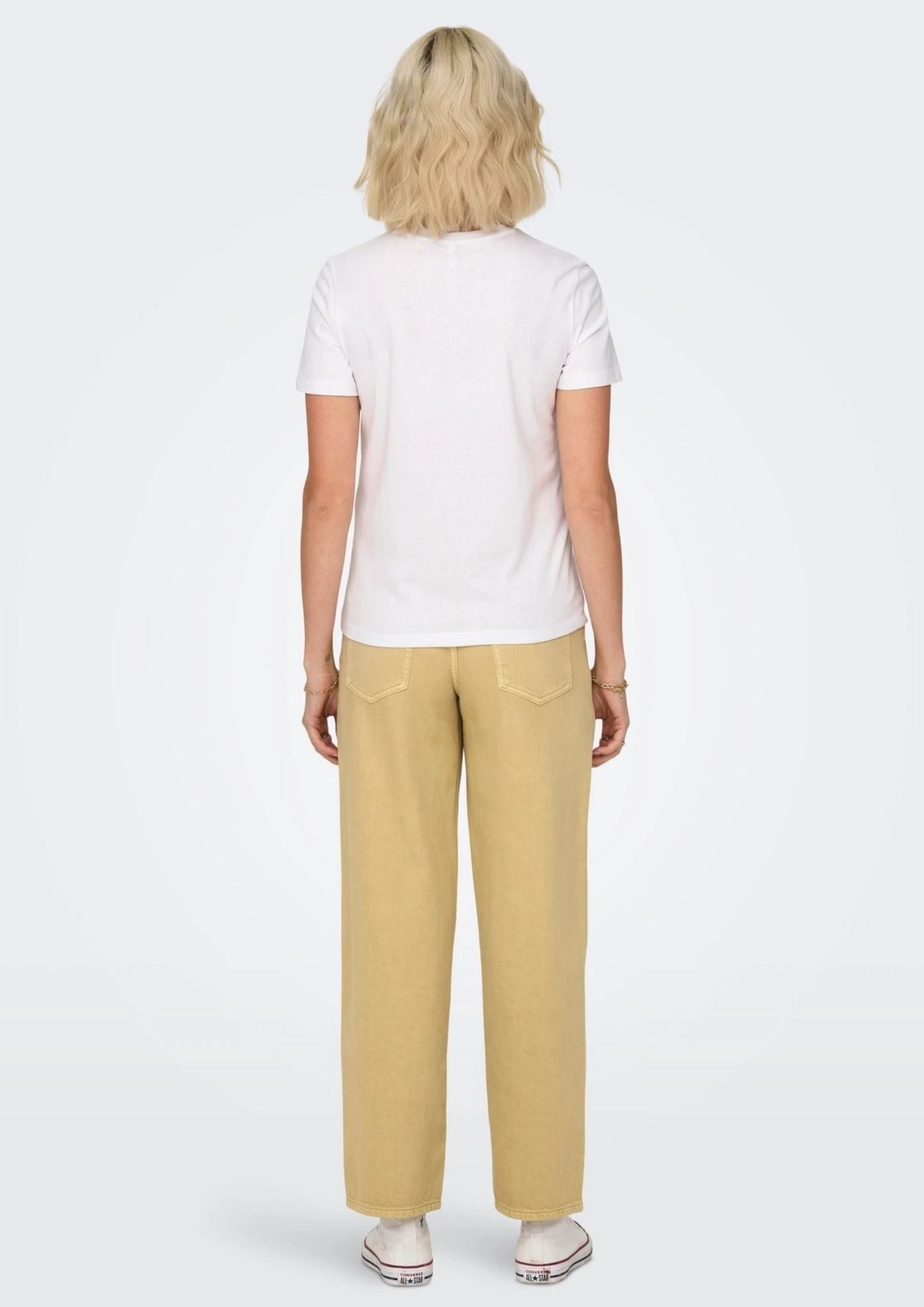 Only T-Shirt Donna Ketty Bianca con Limoni 15288473 Bright White Lemon ONLY