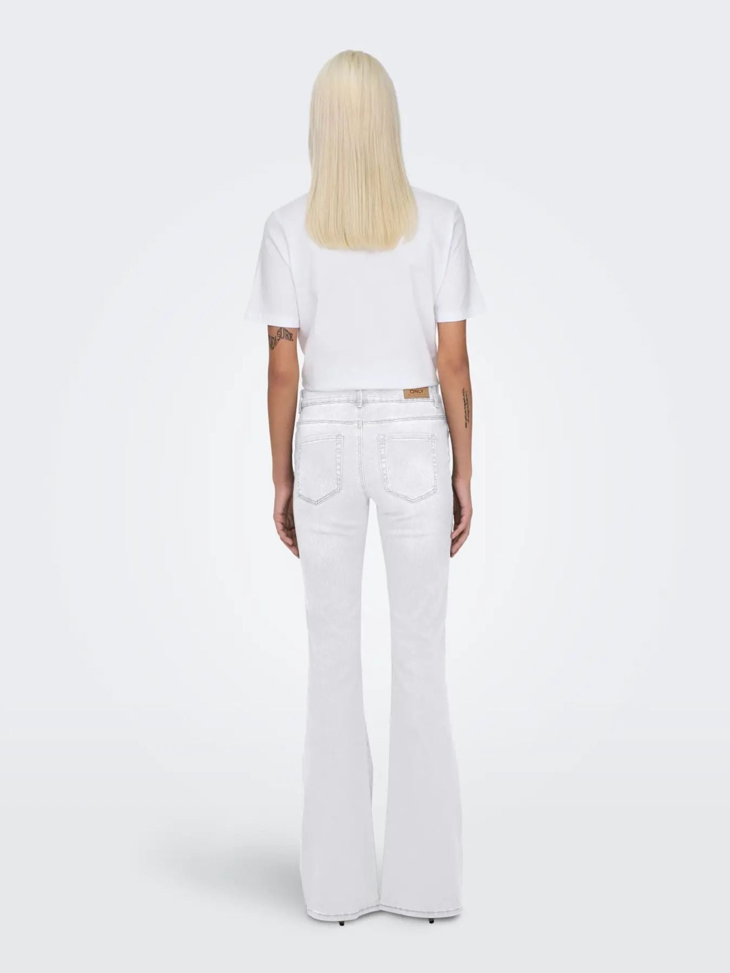 Only Jeans Donna Medium Blue Onlreese 15309845 White Denim ONLY