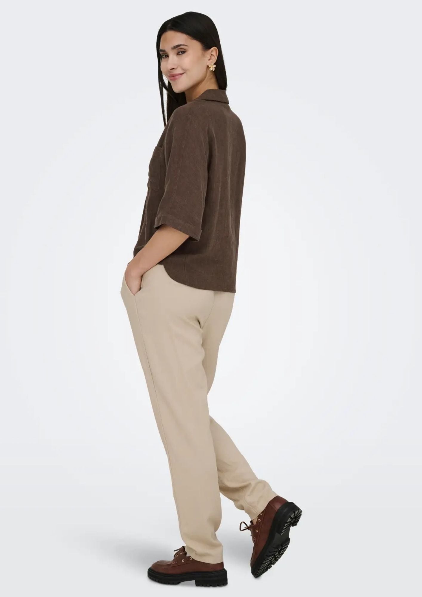 Only Camicia Donna Bruxelles Cioccolato 15314215 Chocolate Martini ONLY