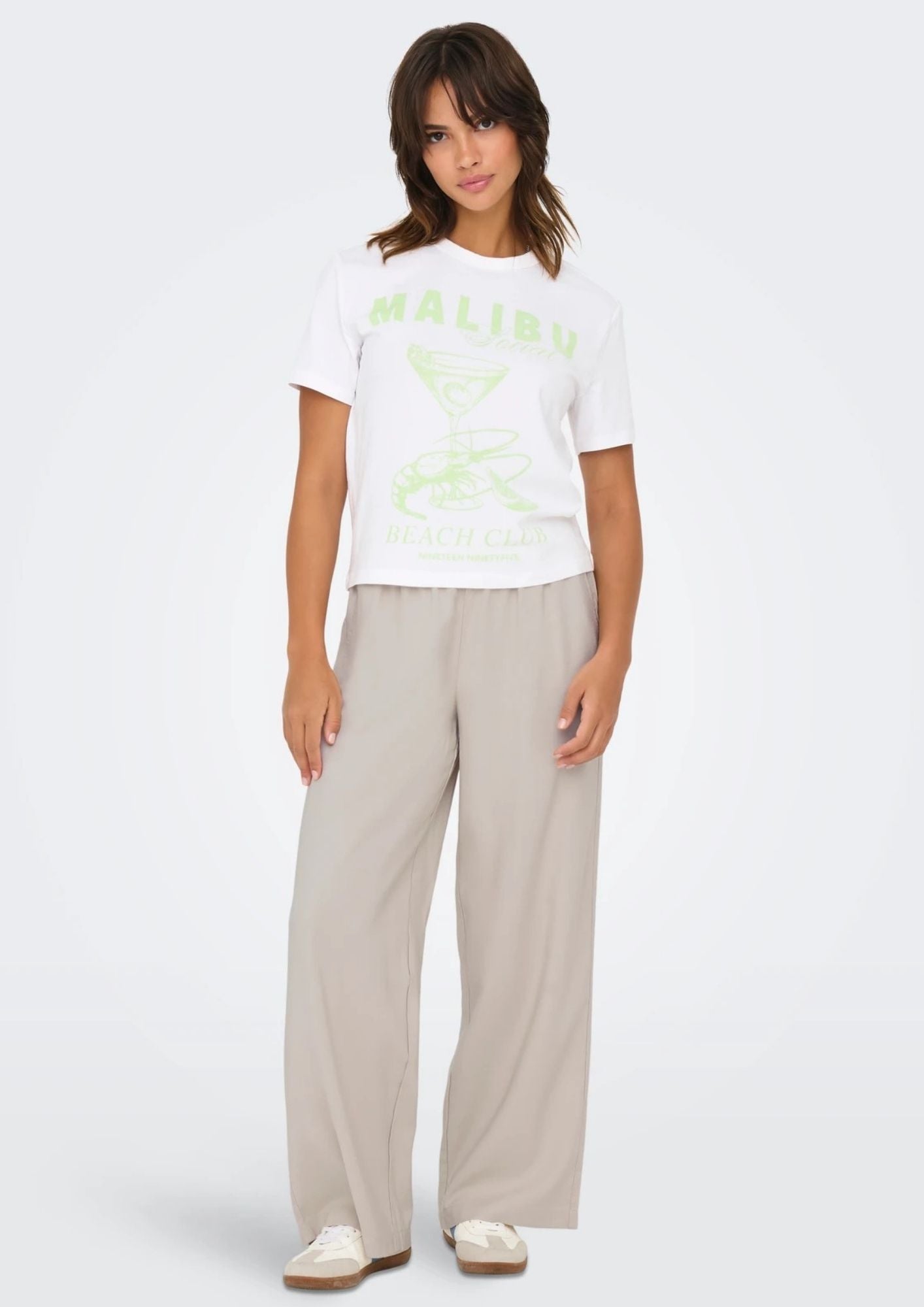 Only Pantalone Donna Aris Grigio Pietra Pomice 15337956 Pumice Stone ONLY