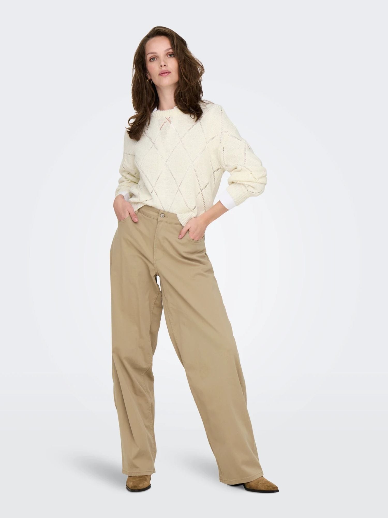 Only Maglia Donna Cloud Dancer Oversize Fit Onlgeenas 15339575 Cloud Dancer ONLY