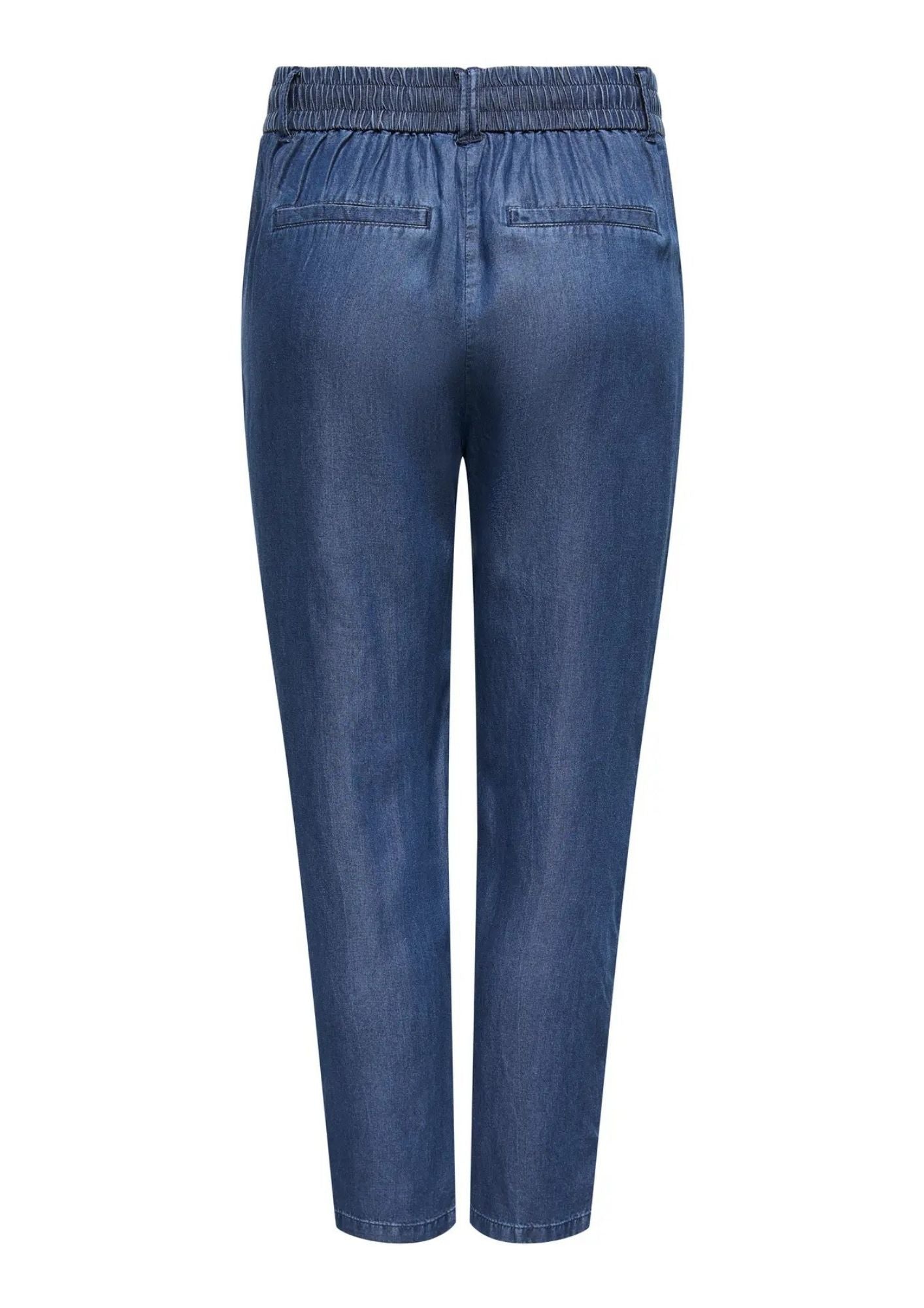 Only Pantalone Donna Poptrash Blu Denim Scuro 15342874 Dark Blue Denim ONLY