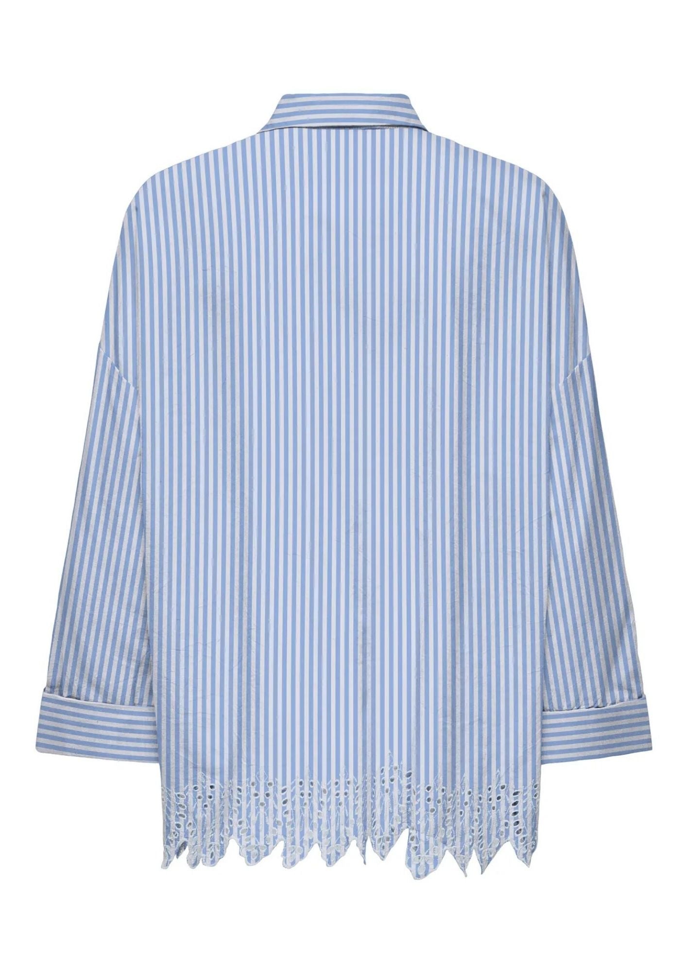 Only Camicia Donna Graces Bianca a Righe Azzurre 15343165 Serenity BRIGHT WHITE ONLY