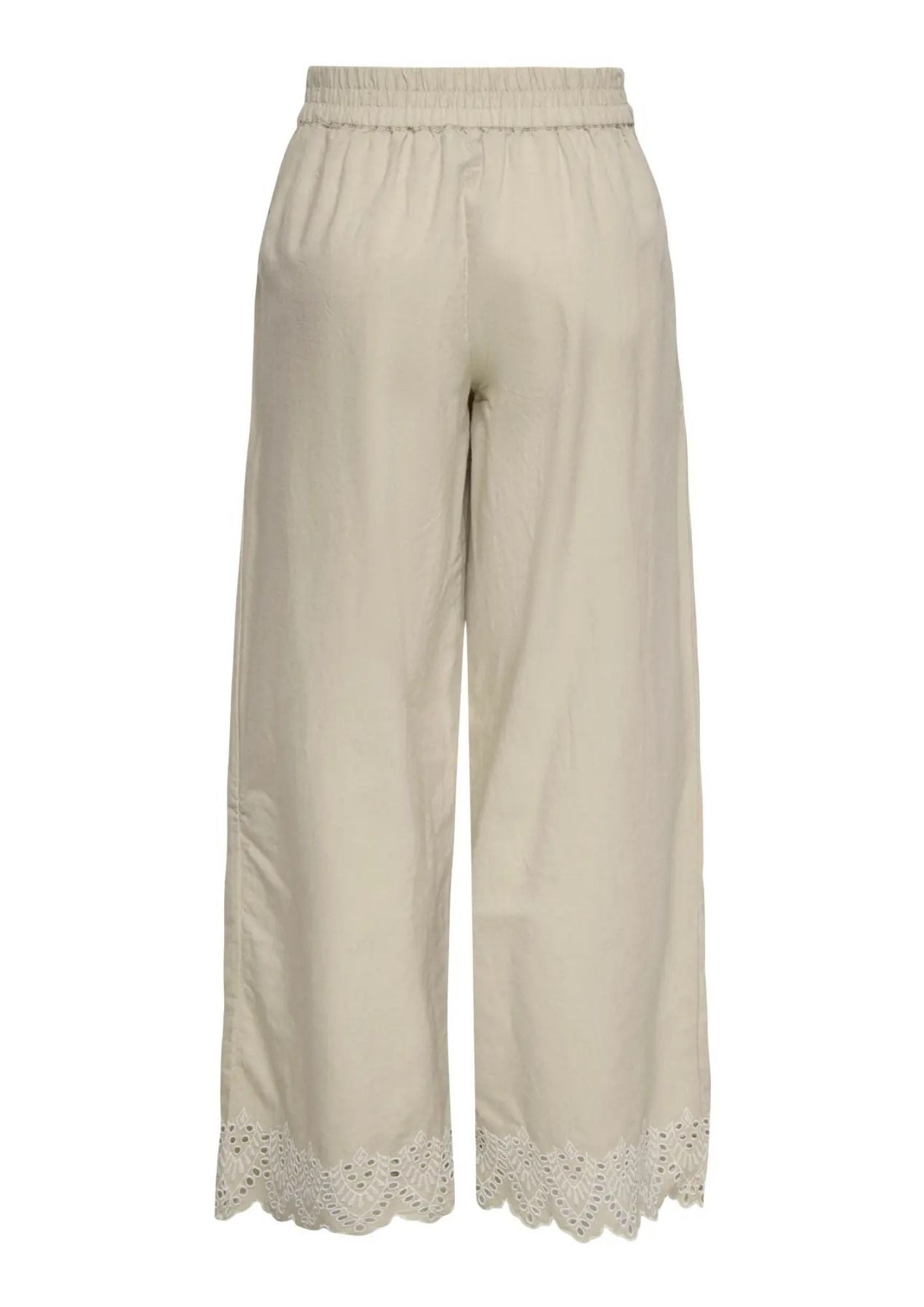Only Pantalone Donna Paula Grigio Oliva 15343184 Olive Gray BRIGHT WHITE EMB. ONLY