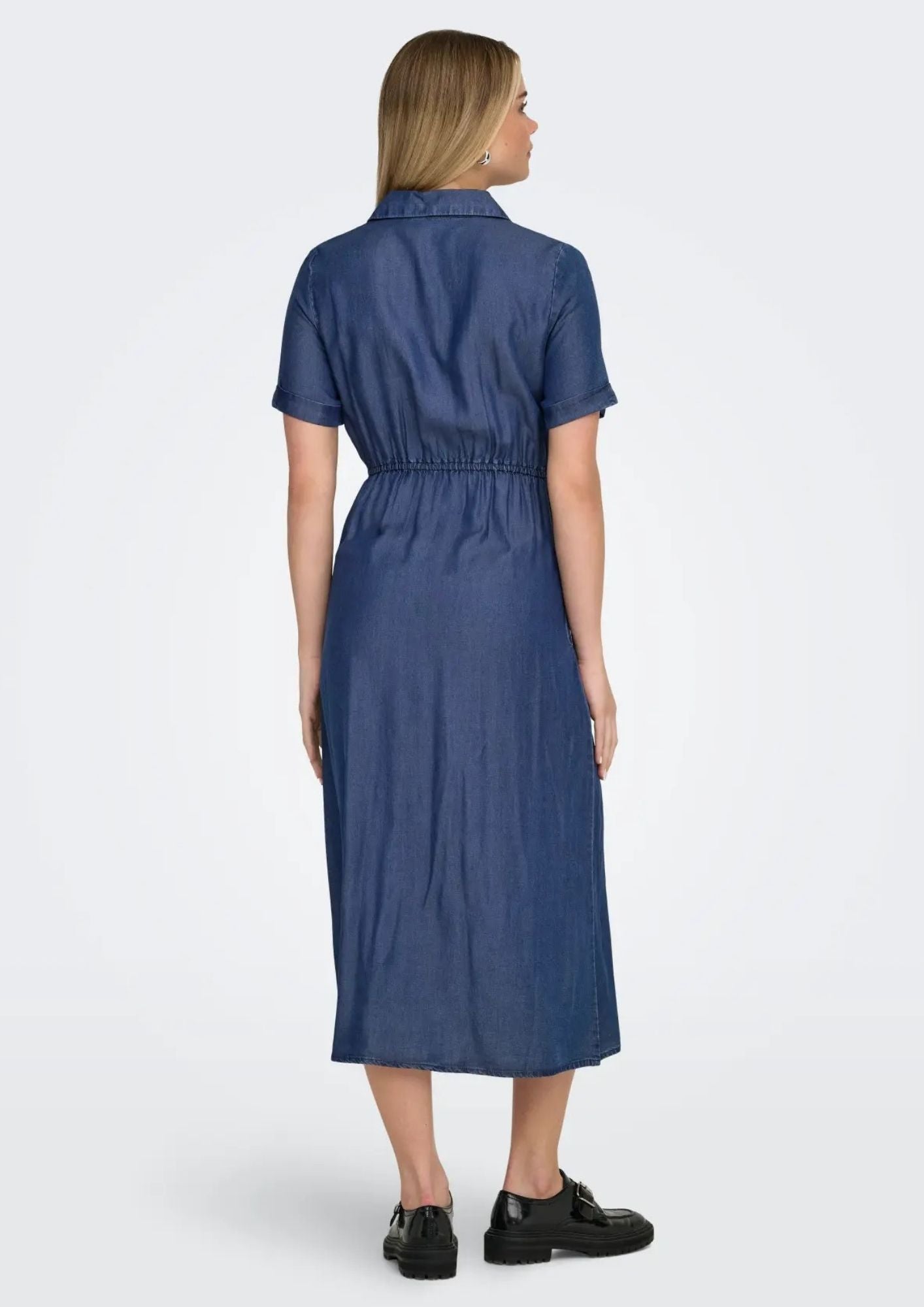 Only Abito Donna Charis Blu Denim Scuro 15363971 Dark Blue Denim ONLY