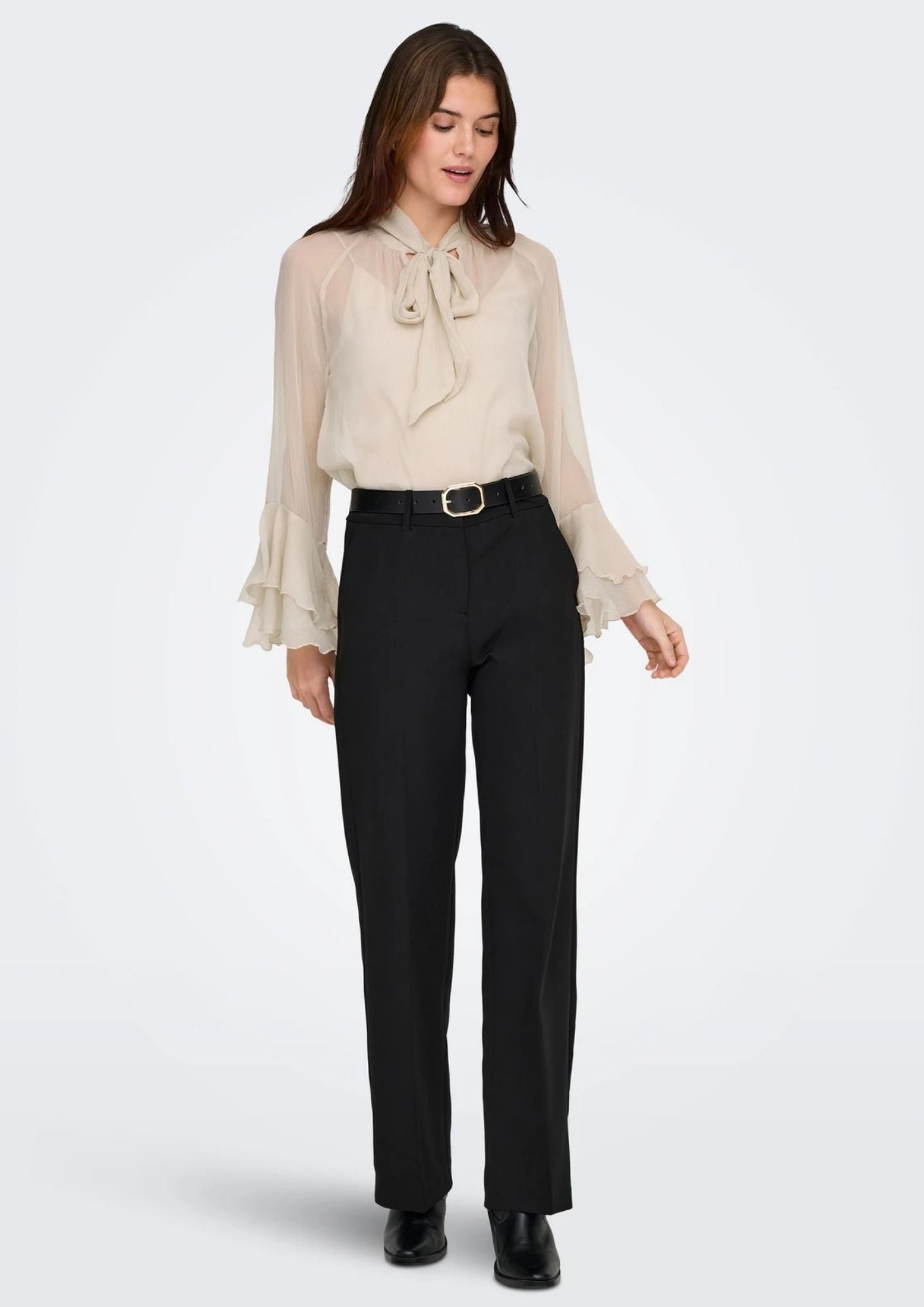 Only Blusa Donna Peninna Grigio Oxford 15367241 Oxford Tan ONLY