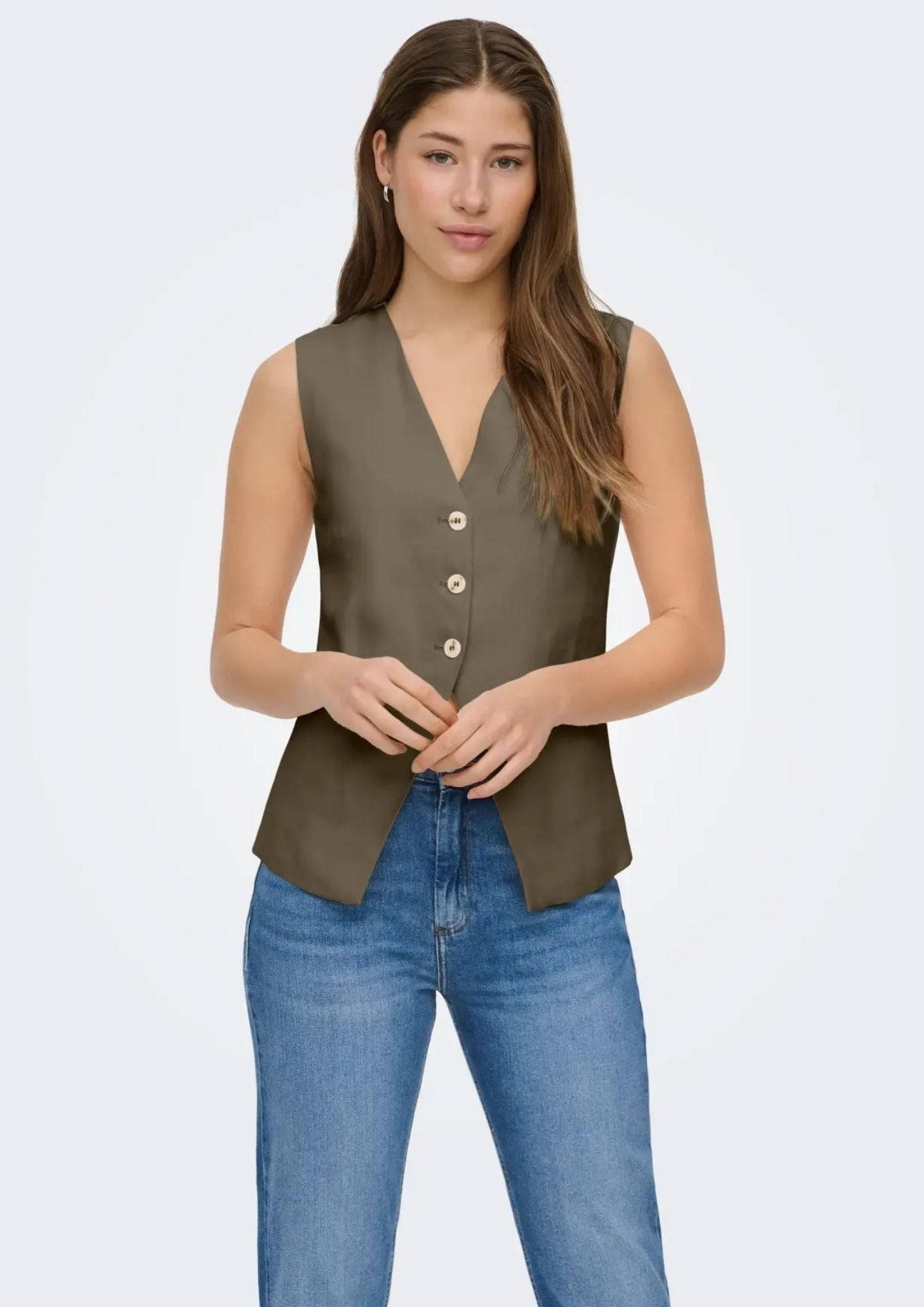 Only Gilet Donna Tila Grigio 15367399 Stone Gray ONLY