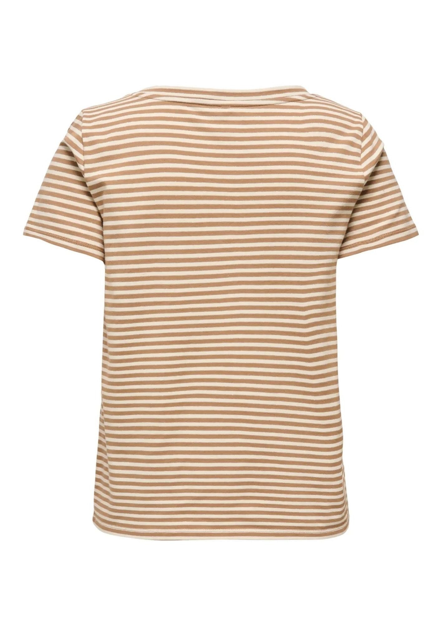 Only T-Shirt Donna Venus Marrone E Grigio Betulla 15368929 Toasted Coconut ONLY