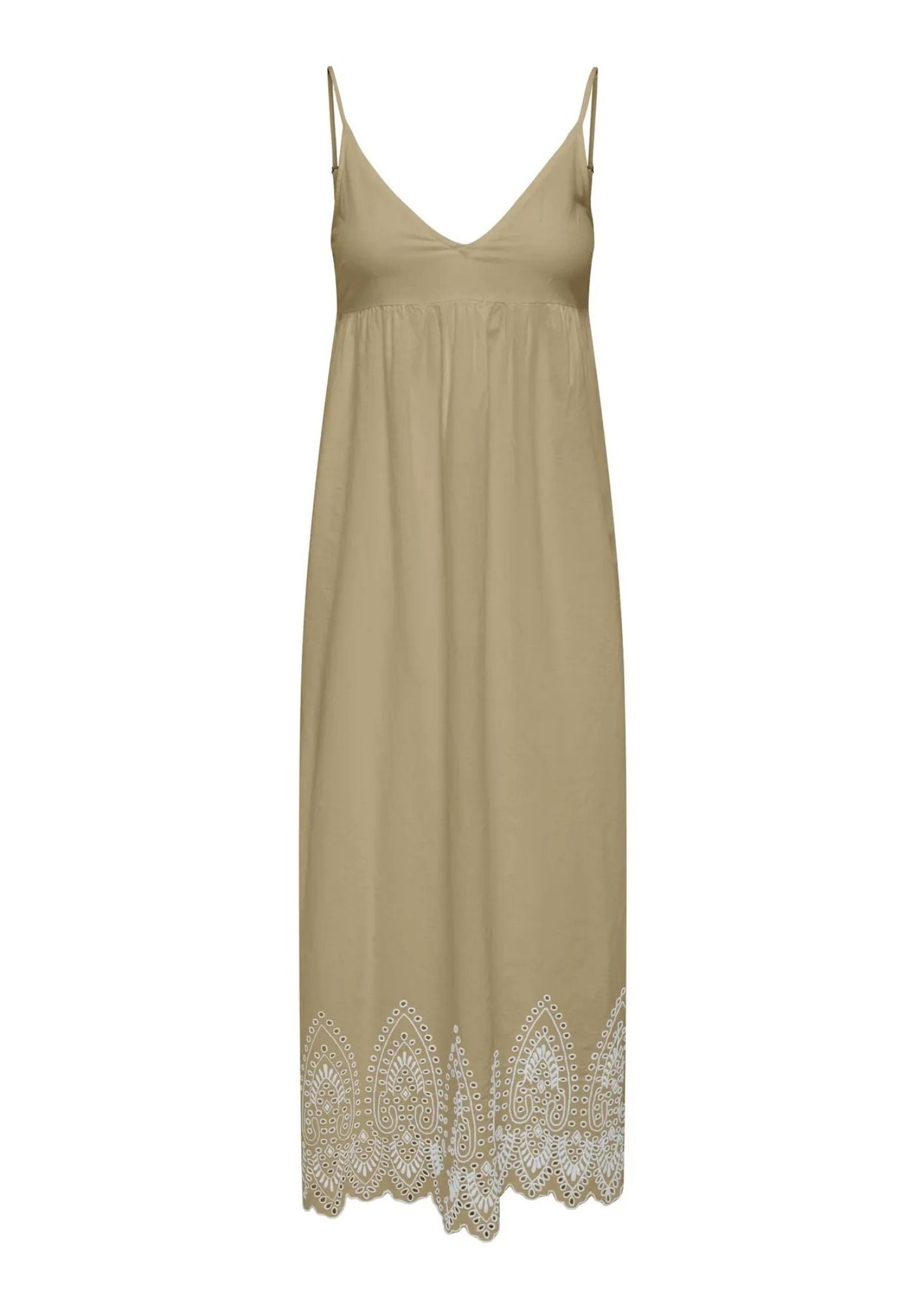 Only Abito Donna Tullum Verde Oliva 15369128 Olive Gray BRIGHT WHITE EMB ONLY