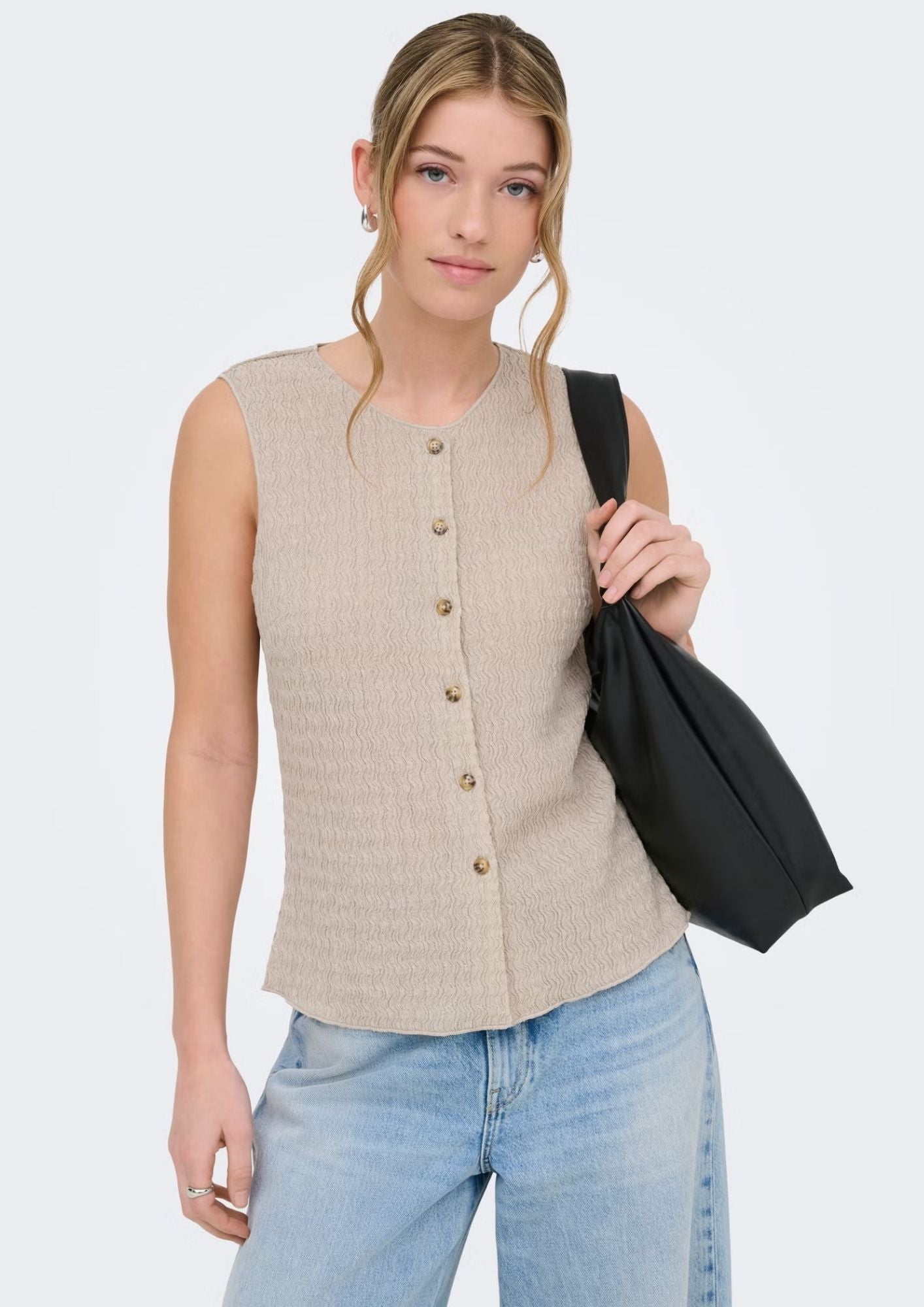 Only Top Donna Ilse Grigio Argento 15374601 Silver Lining ONLY