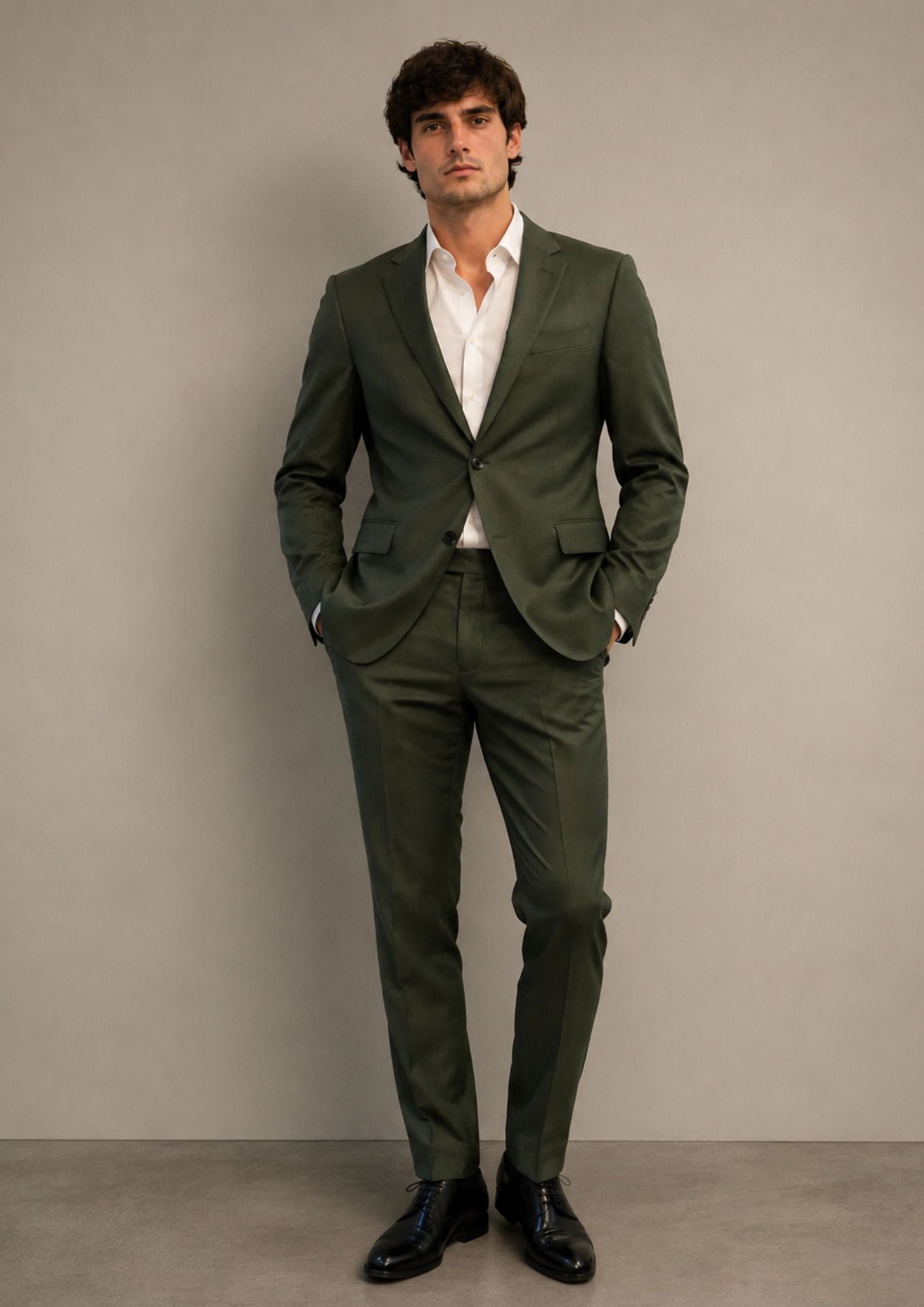 Sergio Cipriani Abito Uomo Grisaglia Verde GT-10132 VERDE718 SERGIO CIPRIANI