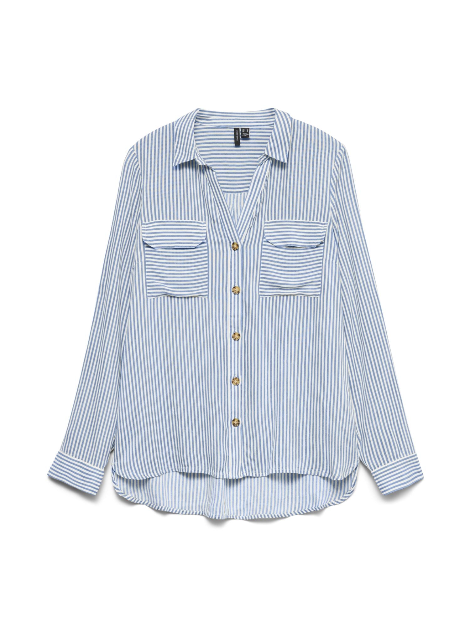 Vero Moda Camicia Donna Brunnera Blue Snow White Vmbumpy 10275283 Brunnera Blue VERO MODA