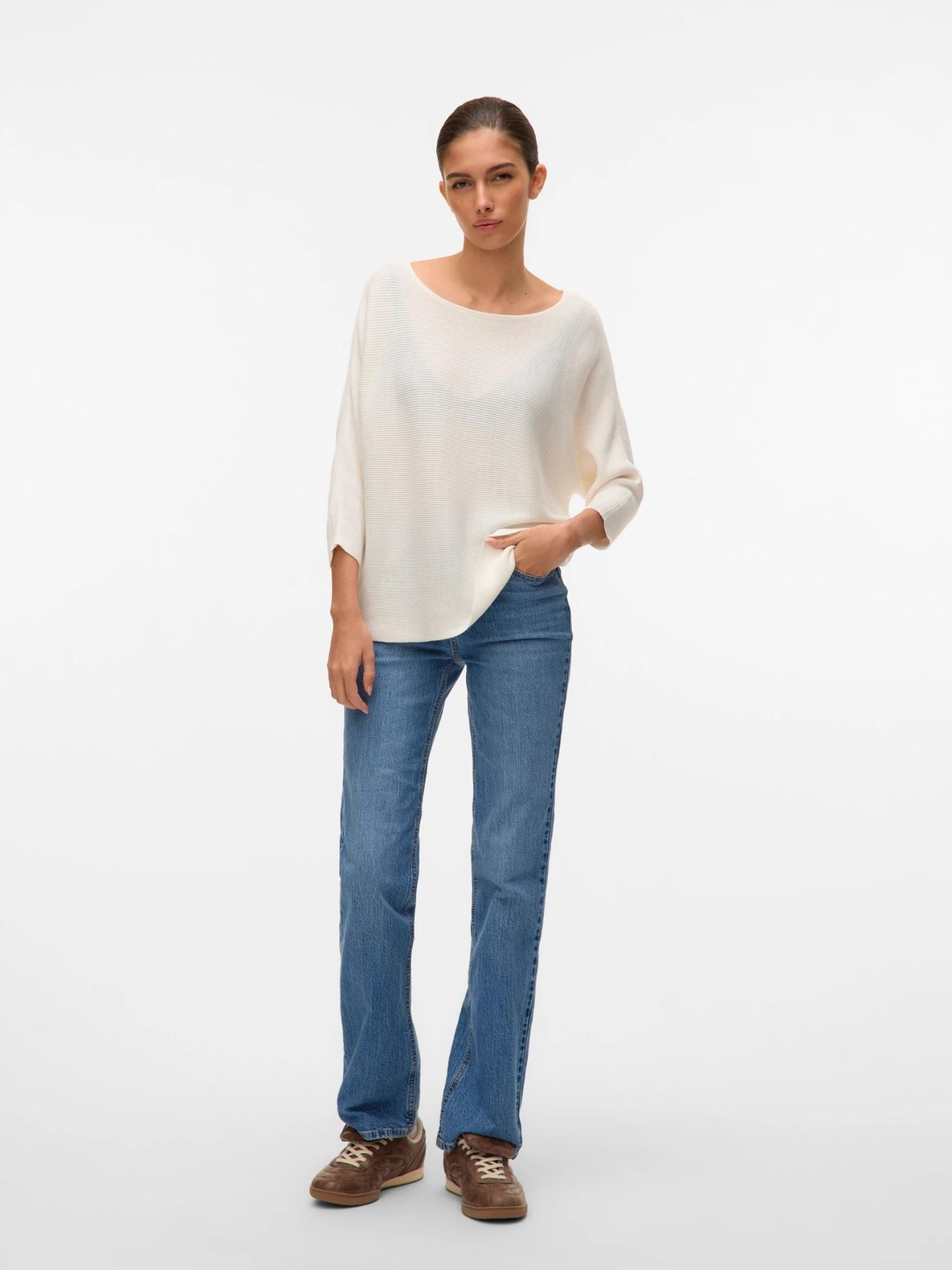 Vero Moda Maglia Donna Bianco VMNora 10281013 Snow White VERO MODA
