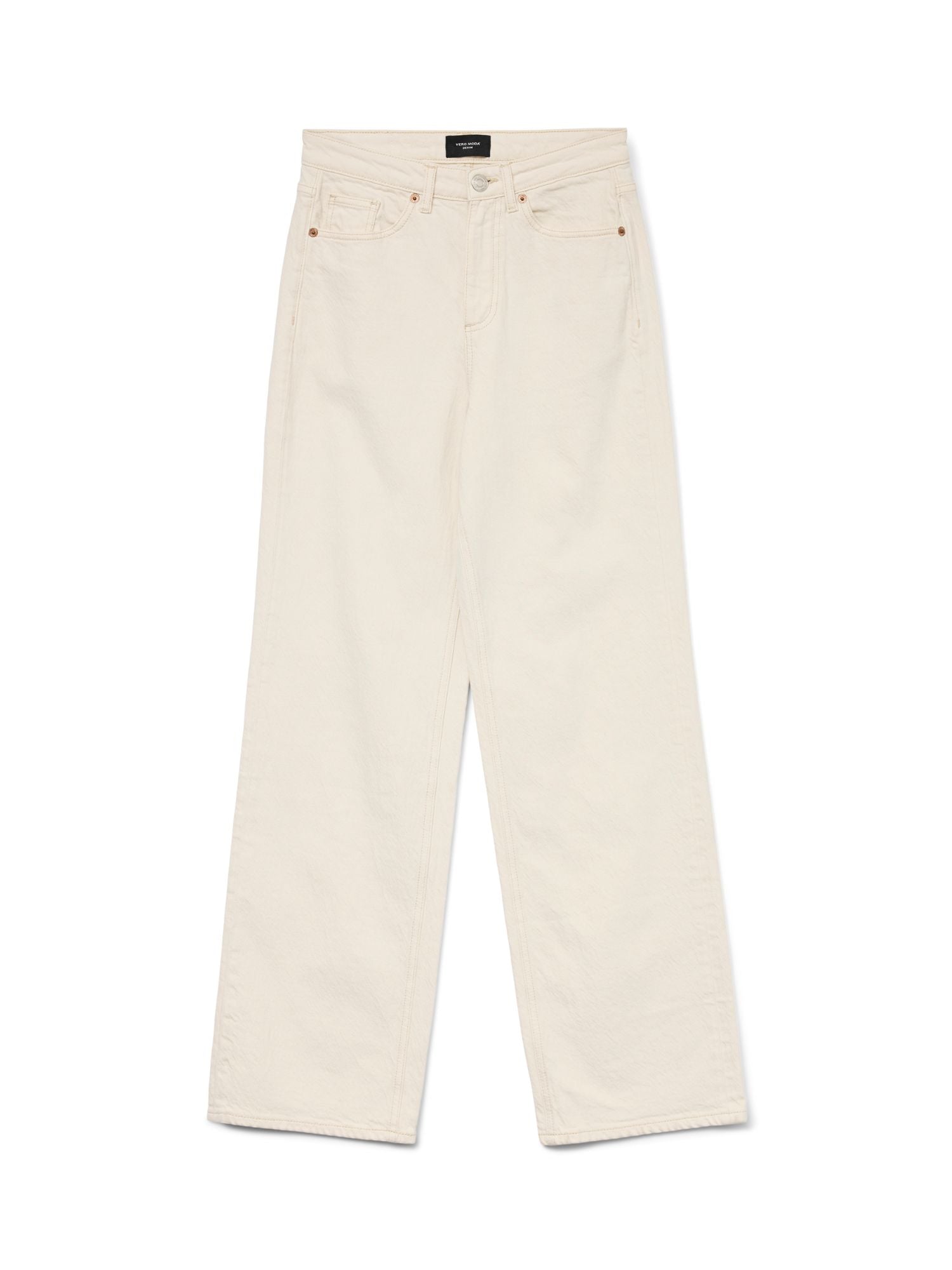 Vero Moda Jeans Donna Wide Fit Ecru VMTessa 10287303 Ecru VERO MODA