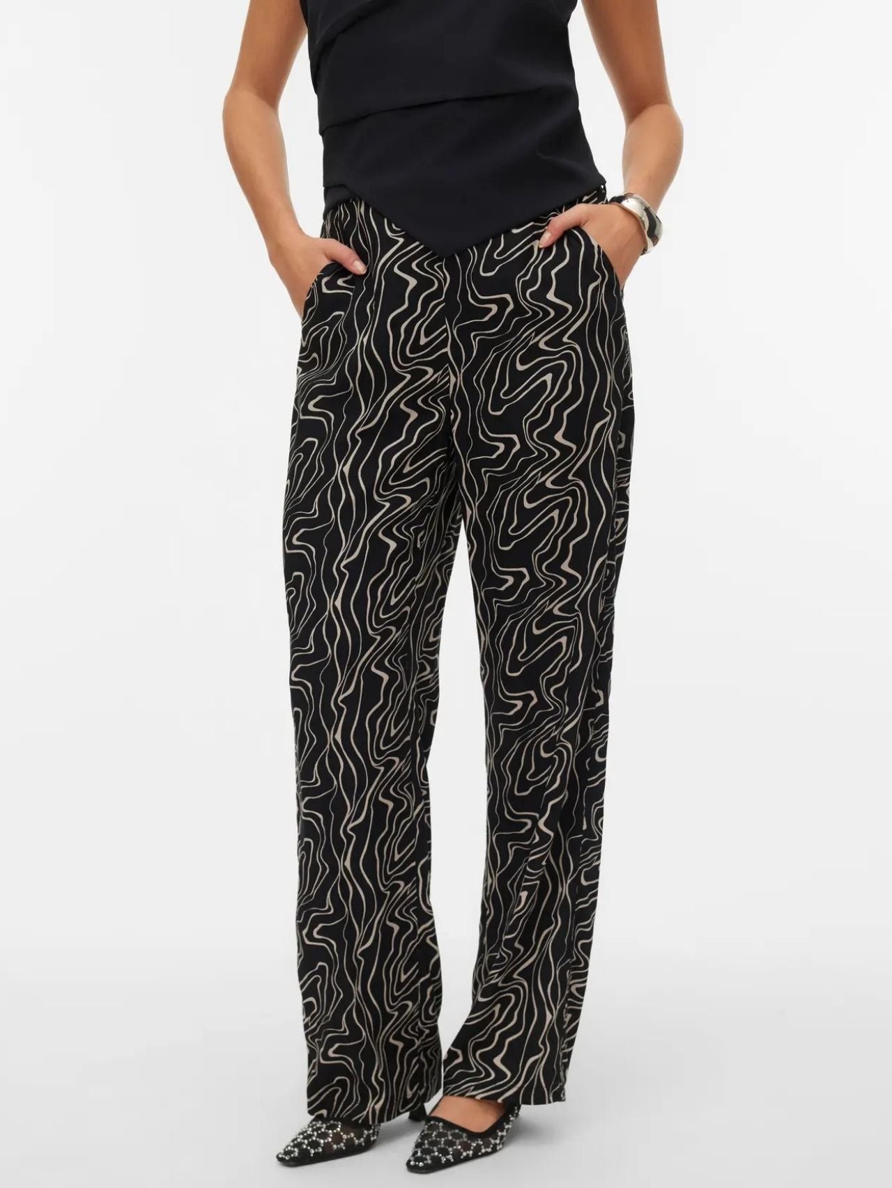 Vero Moda Pantalone Donna Easy Nero Dana 10297357 Black Dana VERO MODA