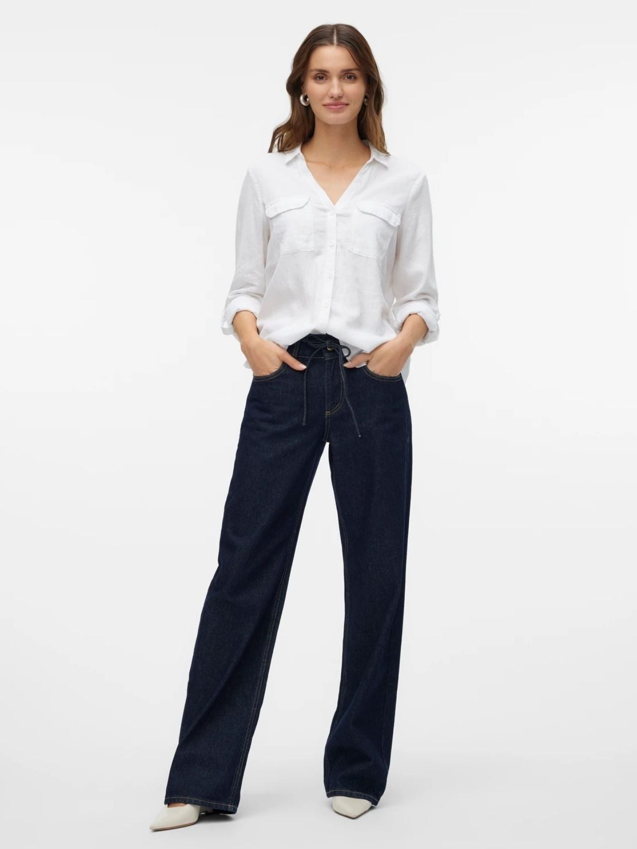 Vero Moda Camicia Donna Linn Bianca 10308407 Snow White VERO MODA