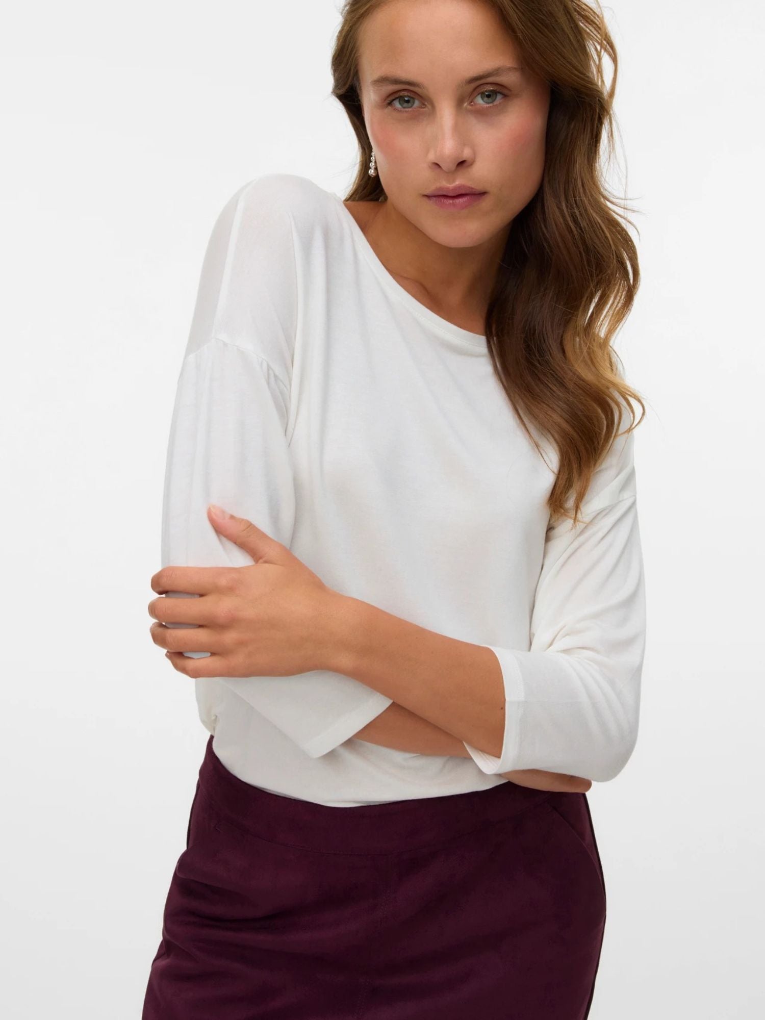 Vero Moda T-Shirt Donna Bianco Vmava 10334576 Snow White VERO MODA