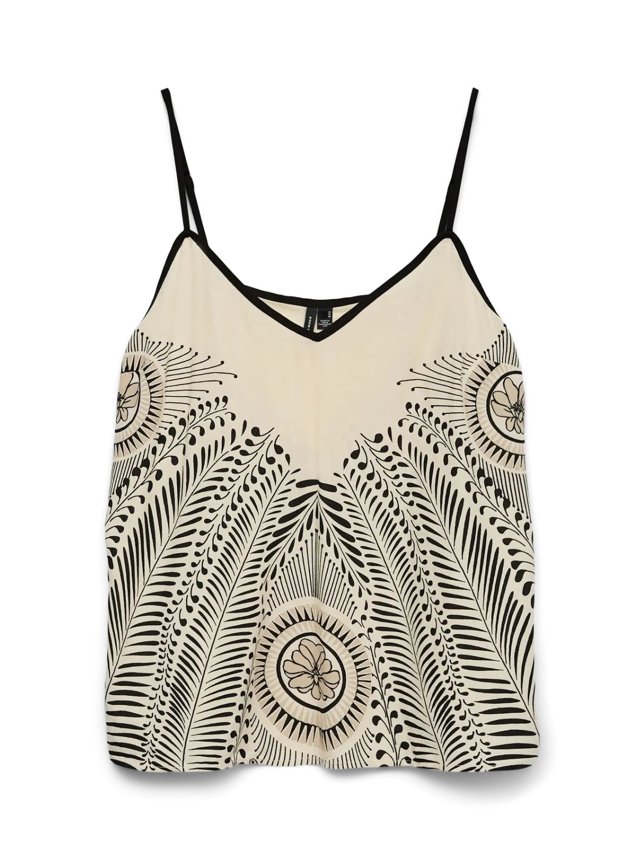 Vero Moda Top Donna Lalita Grigio Betulla Stampa Zola 10340011 Birch Zola VERO MODA