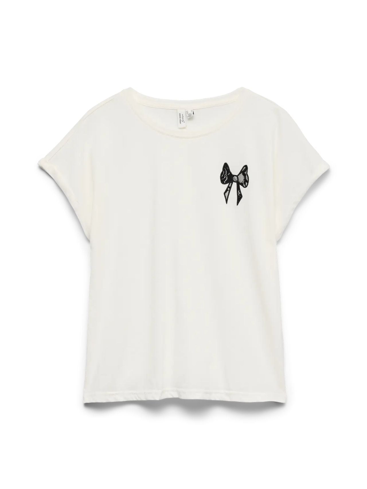 Vero Moda Top Donna Ihaya 10340239 Snow White BLACK VERO MODA