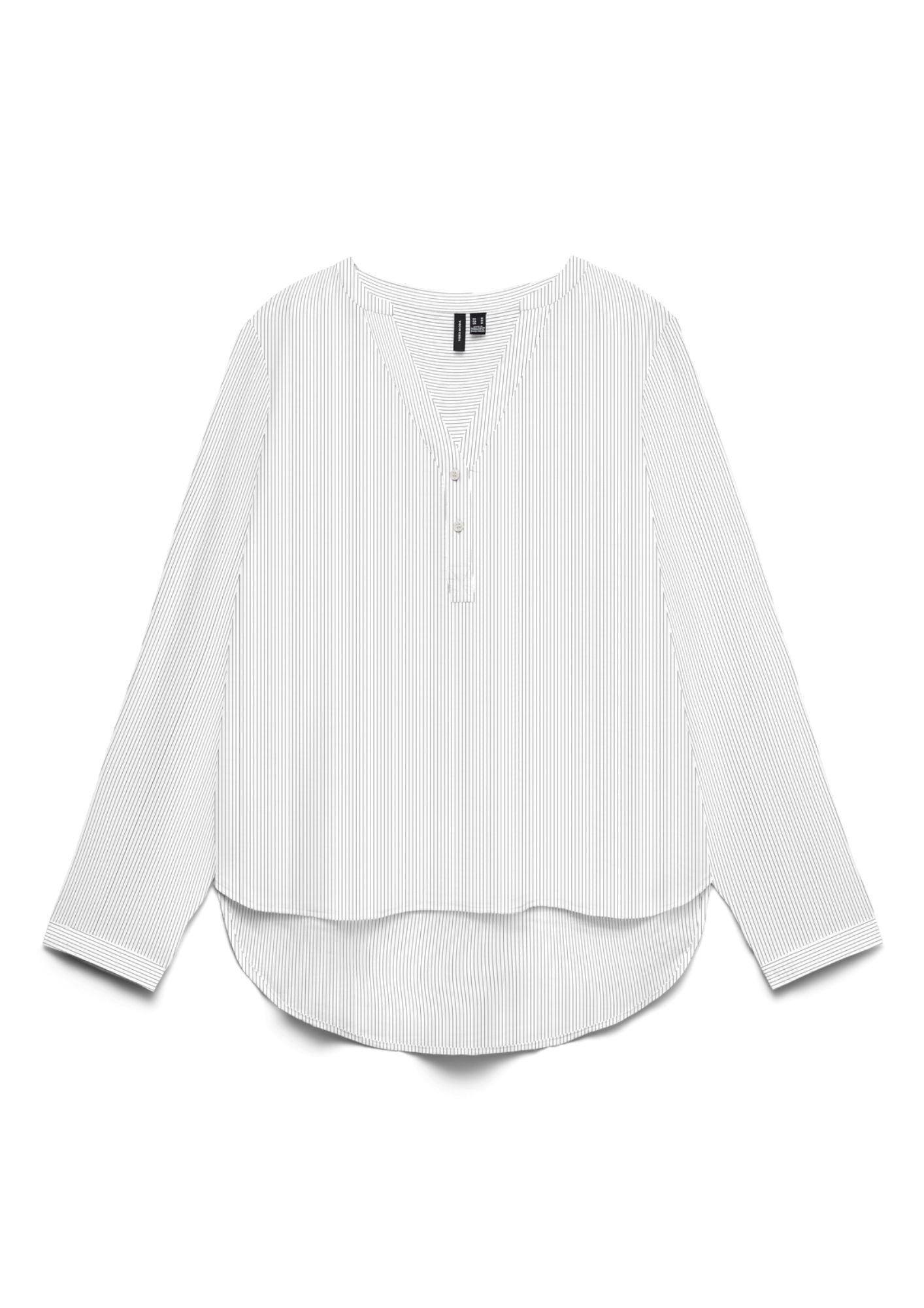 Vero Moda Blusa Donna Kaja Bianca Nera 10340684 Snow White Amanda Black VERO MODA