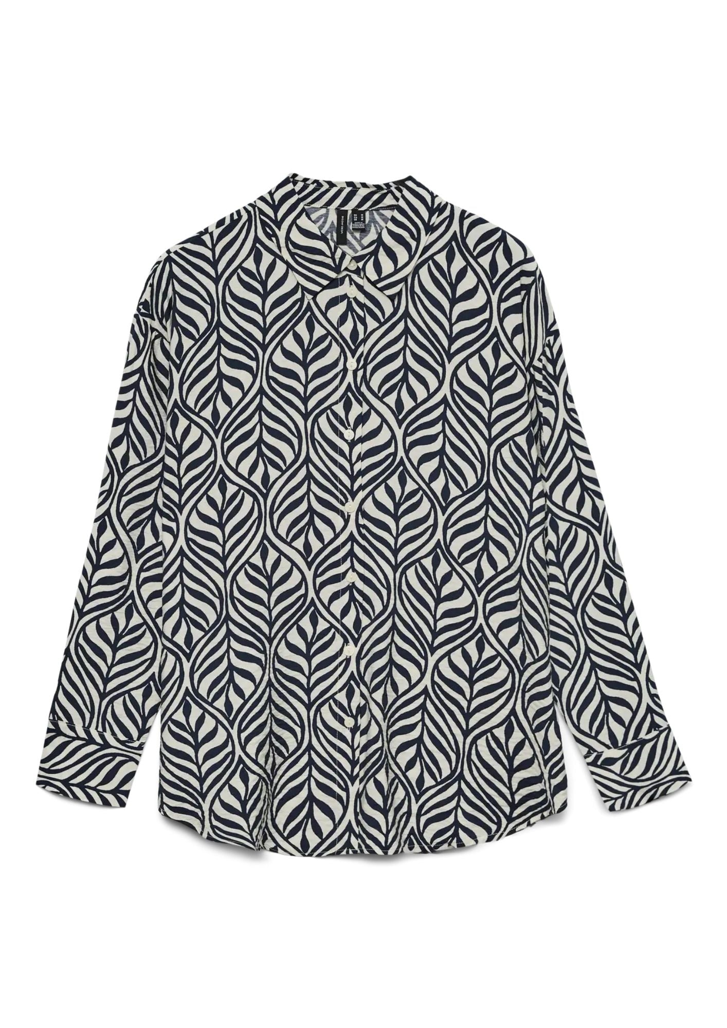 Vero Moda Camicia Donna Josie Grigio Betulla e Blu Stampa Bonnie 10341587 Birch Navy blazer bonnie VERO MODA