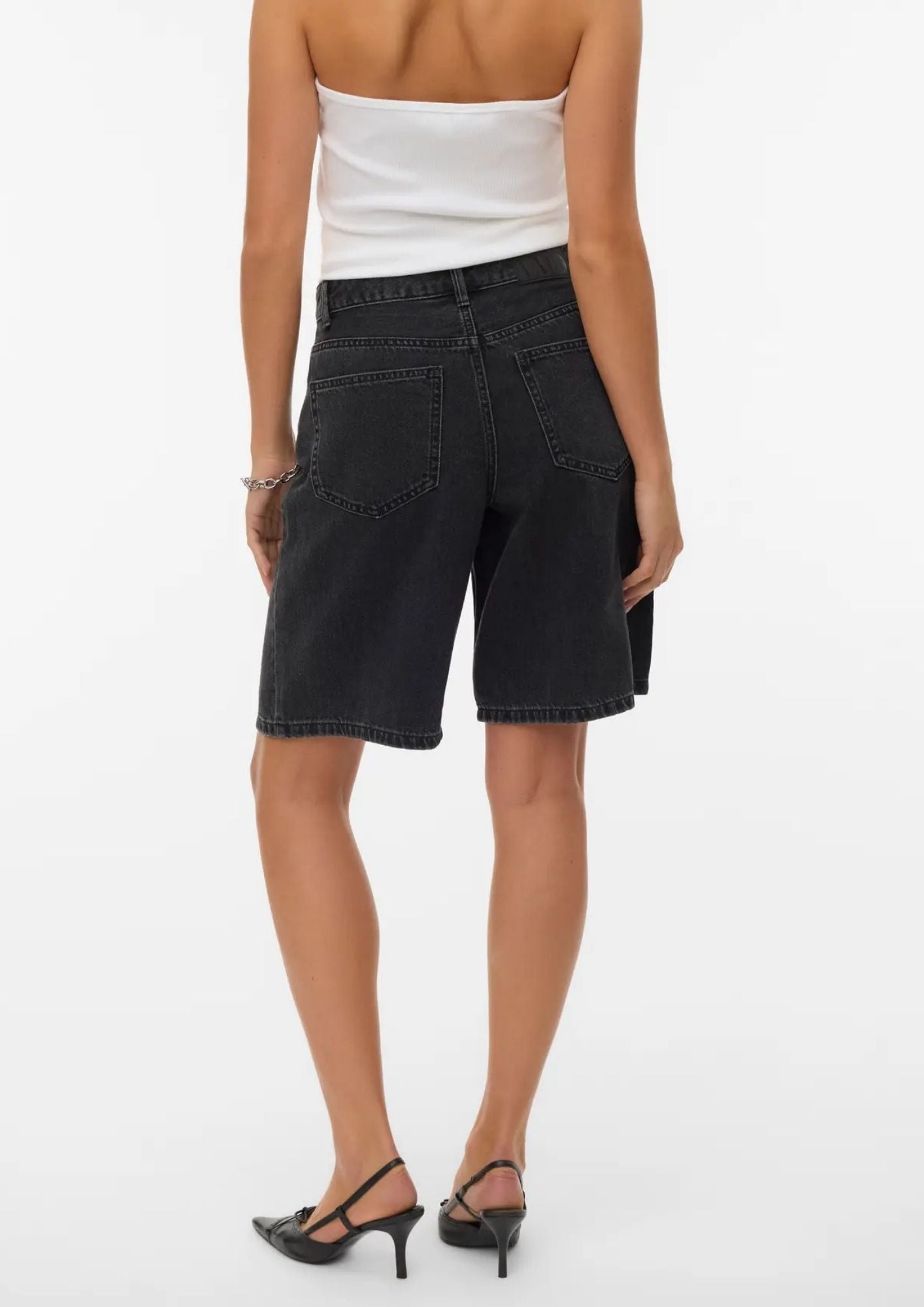 Vero Moda Bermuda Donna Nero Denim 10342092 Black Denim VERO MODA