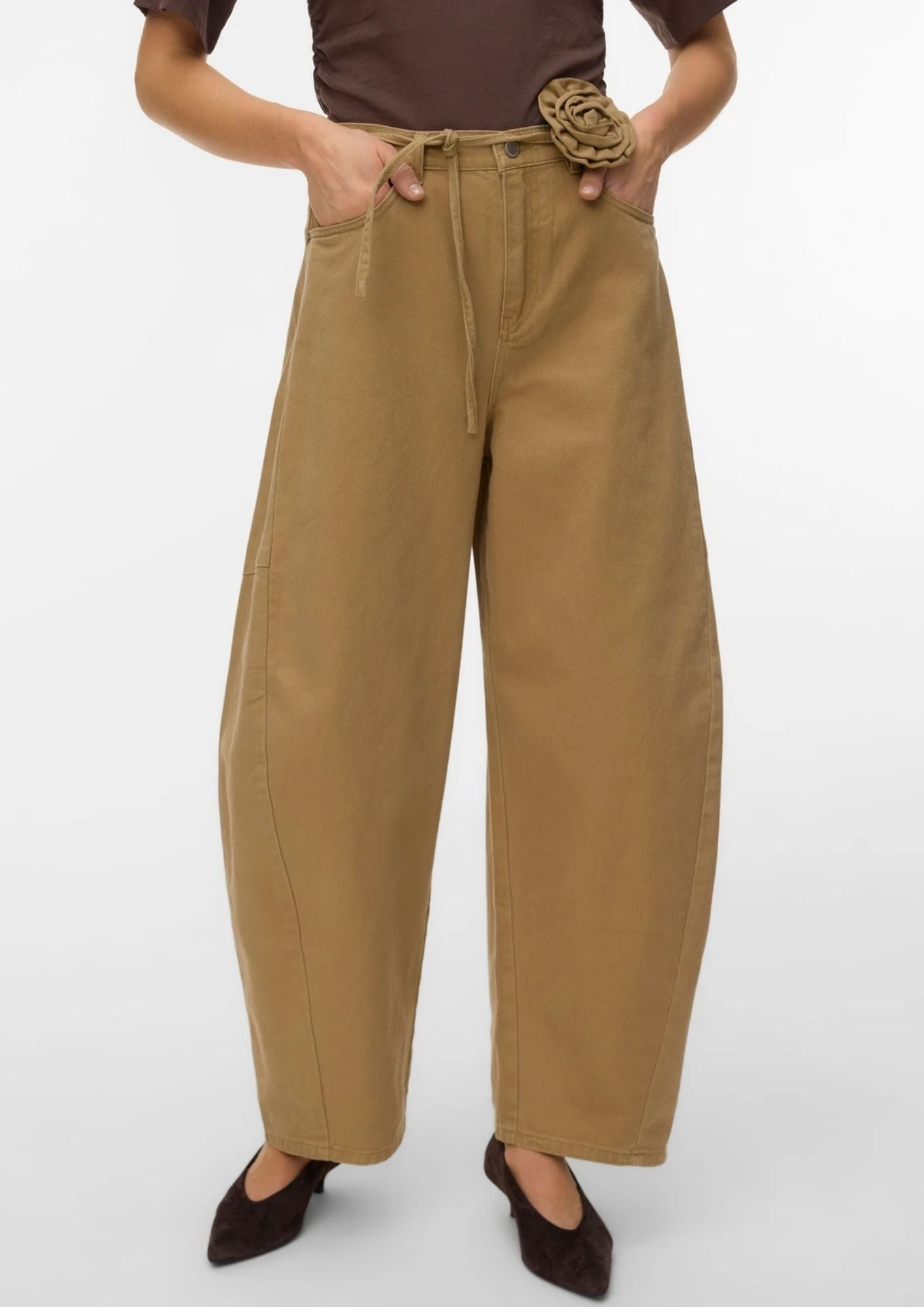 Vero Moda Jeans Donna Kaitlin Marrone Kelp 10343028 Kelp VERO MODA