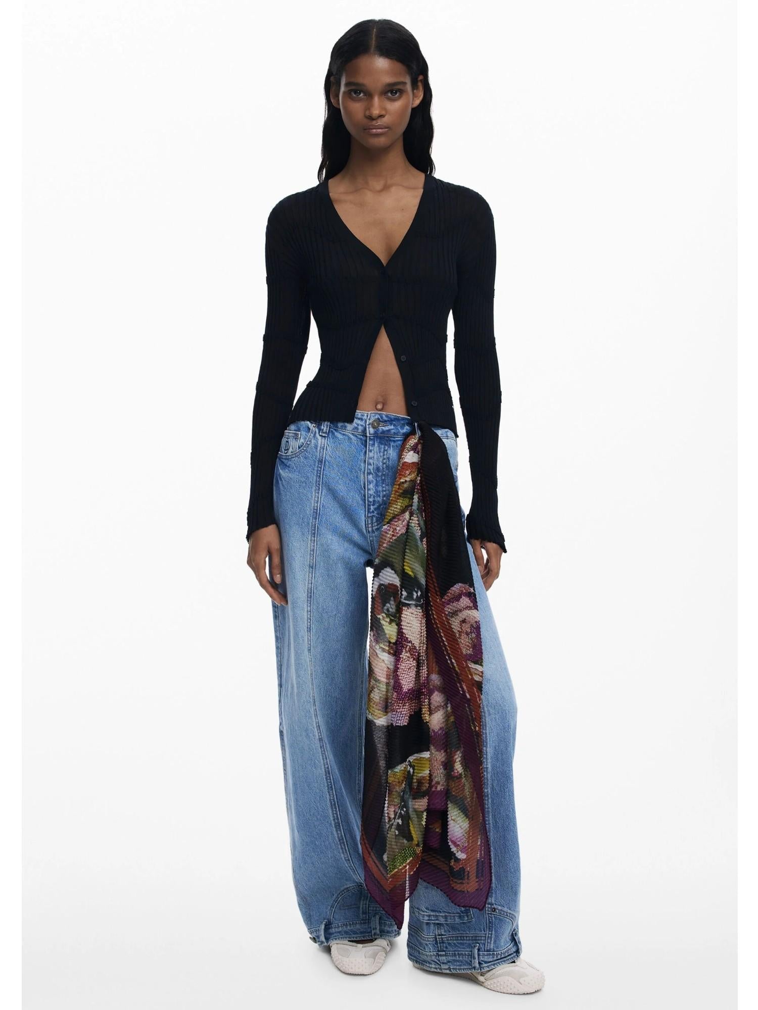 DESIGUAL Desigual Foulard disegnato da Mr. Christian Lacroix Donna Rosso Foulard