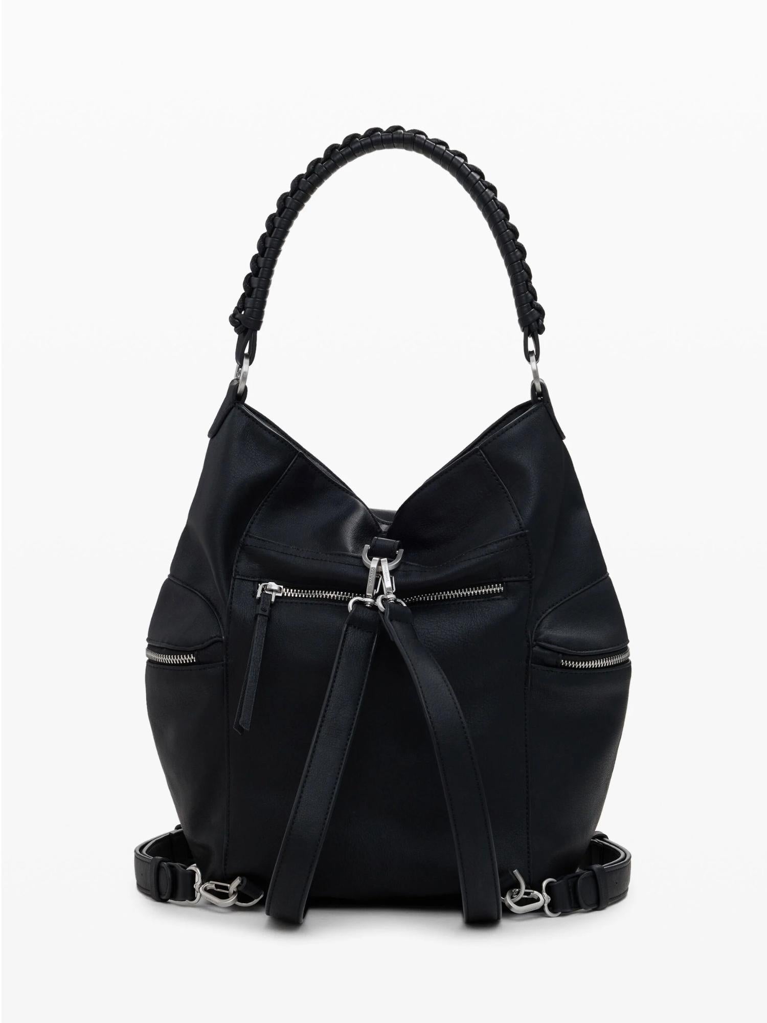 DESIGUAL Desigual Zaino convertibile con grande logo Donna Nero Zaino