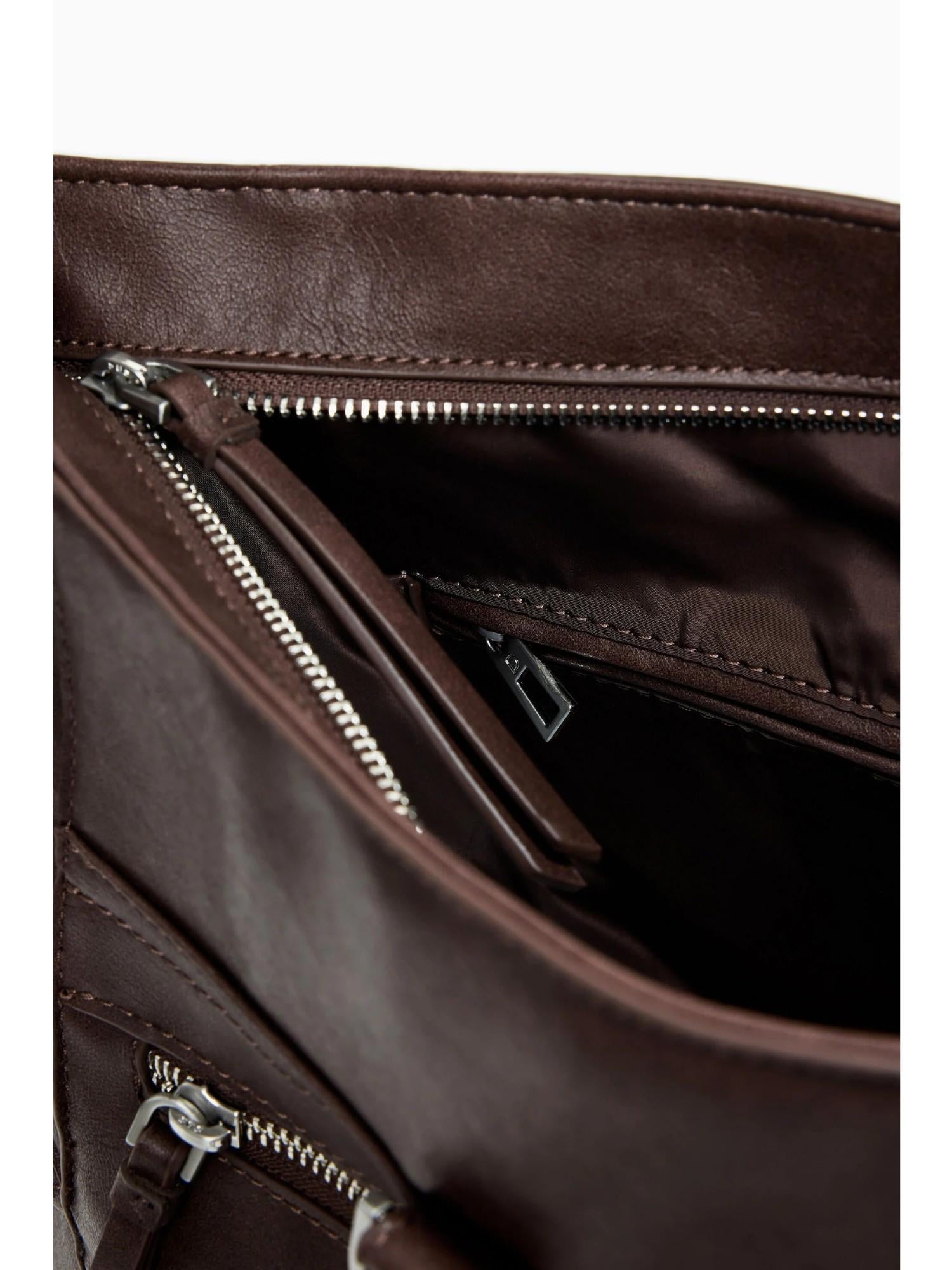 DESIGUAL Desigual Zaino effetto camoscio con logo grande Donna Marrone Zaino