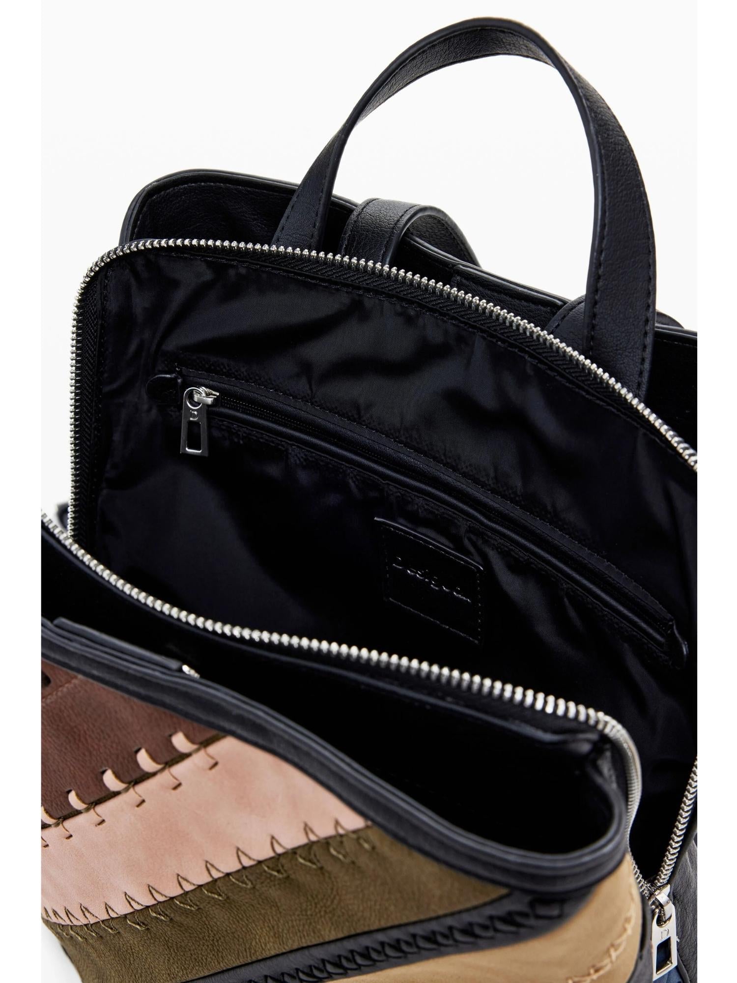 DESIGUAL Desigual Zaino effetto pelle cuciture media Donna Marrone Zaino