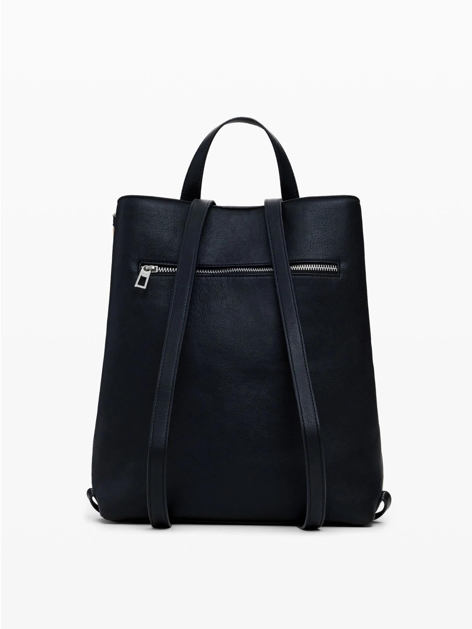 DESIGUAL Desigual Zaino effetto pelle cuciture media Donna Marrone Zaino