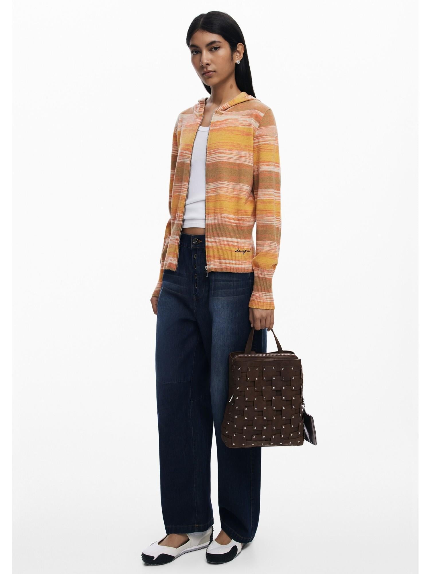 DESIGUAL Desigual Zaino medio effetto pelle con patch Donna Marrone Zaino