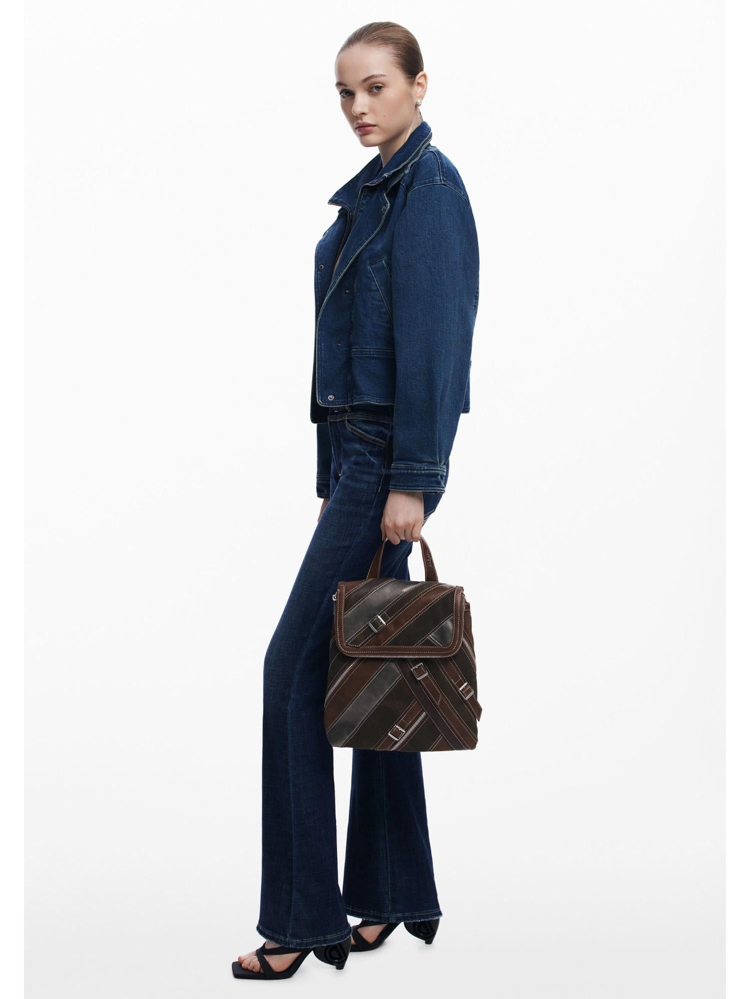 DESIGUAL Desigual Zaino piccolo con cinghie e cerniere Donna Marrone Zaino