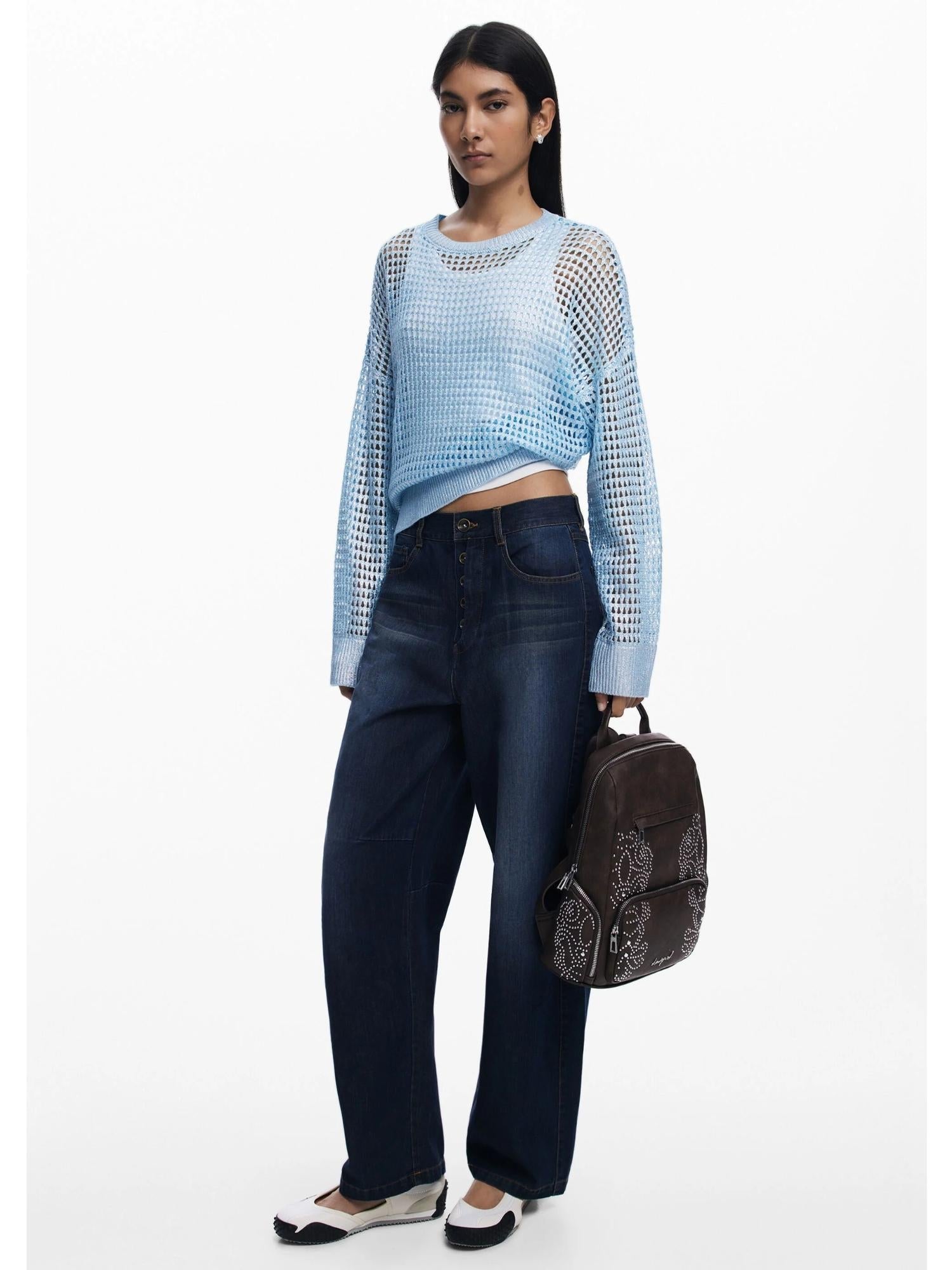 DESIGUAL Desigual Zaino piccolo con tasche e borchie Donna Marrone Zaino