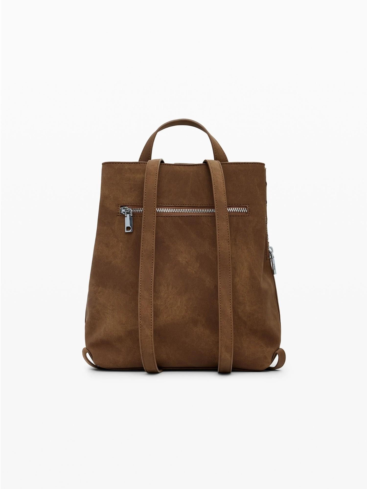 DESIGUAL Desigual Zaino traforato con borchie piccolo Donna Marrone Zaino