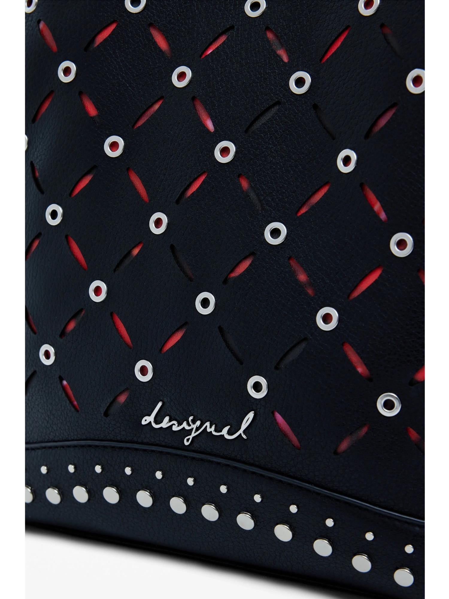 DESIGUAL Desigual Zaino traforato con borchie piccolo Donna Nero Zaino
