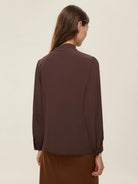 EMME MARELLA Emme Marella Camicia sfiancata in misto seta Alibi Donna Testa di moro Camicia