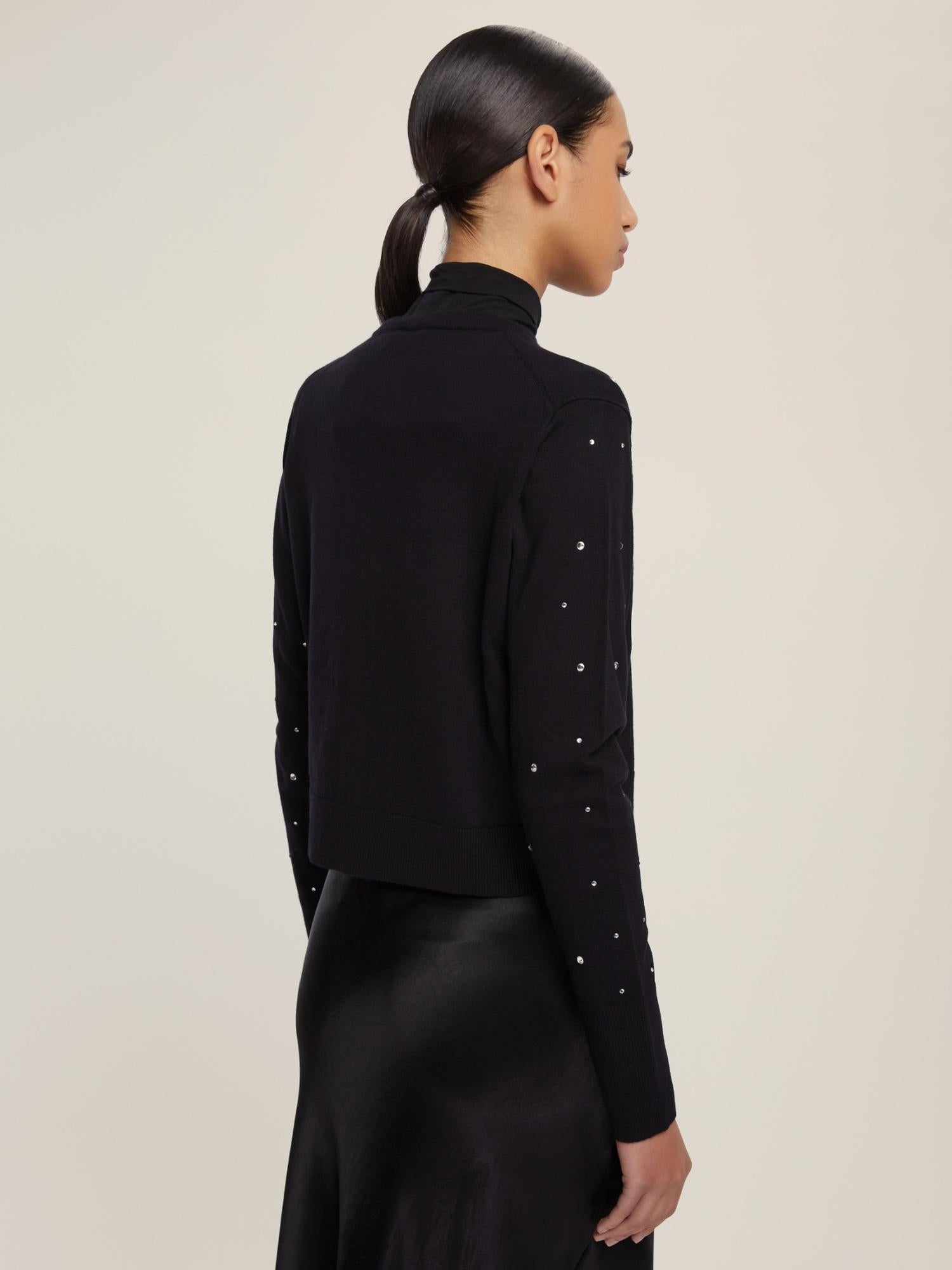 EMME MARELLA Emme Marella Cardigan corto in viscosa stretch Rena Donna Nero Cardigan