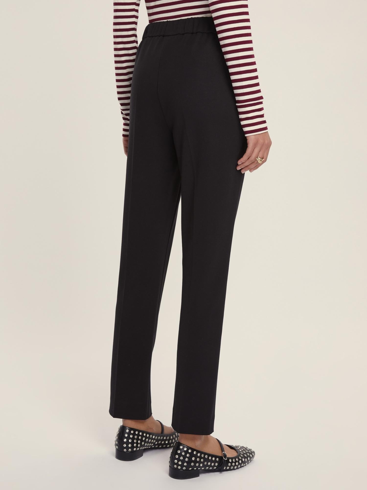 EMME MARELLA Emme Marella Pantalone a sigaretta in jersey Chinos Donna Nero Pantalone