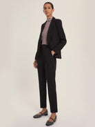 EMME MARELLA Emme Marella Pantalone a sigaretta in jersey Chinos Donna Nero Pantalone