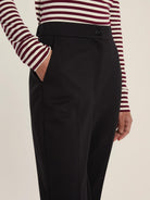 EMME MARELLA Emme Marella Pantalone a sigaretta in jersey Chinos Donna Nero Pantalone