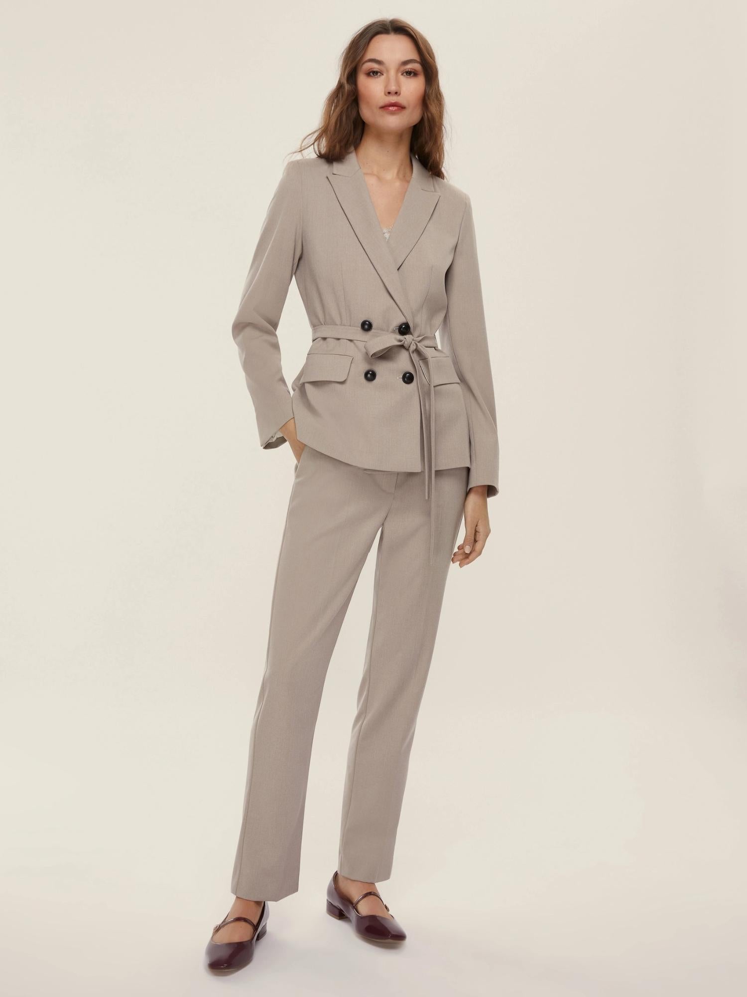 EMME MARELLA Emme Marella Pantalone slim fit in flanella Calcio Donna Sabbia Pantalone