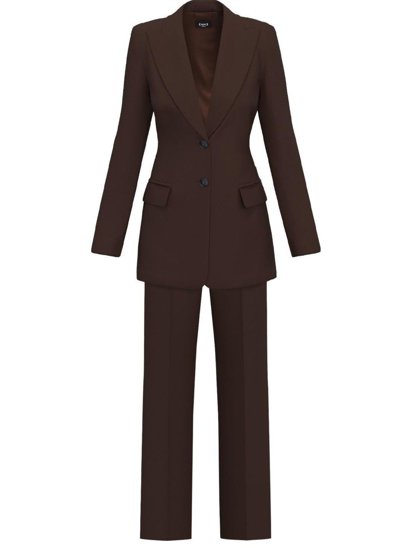 EMME MARELLA Emme Marella Tailleur Donna Zolla Marrone Testa di Moro Tailleur