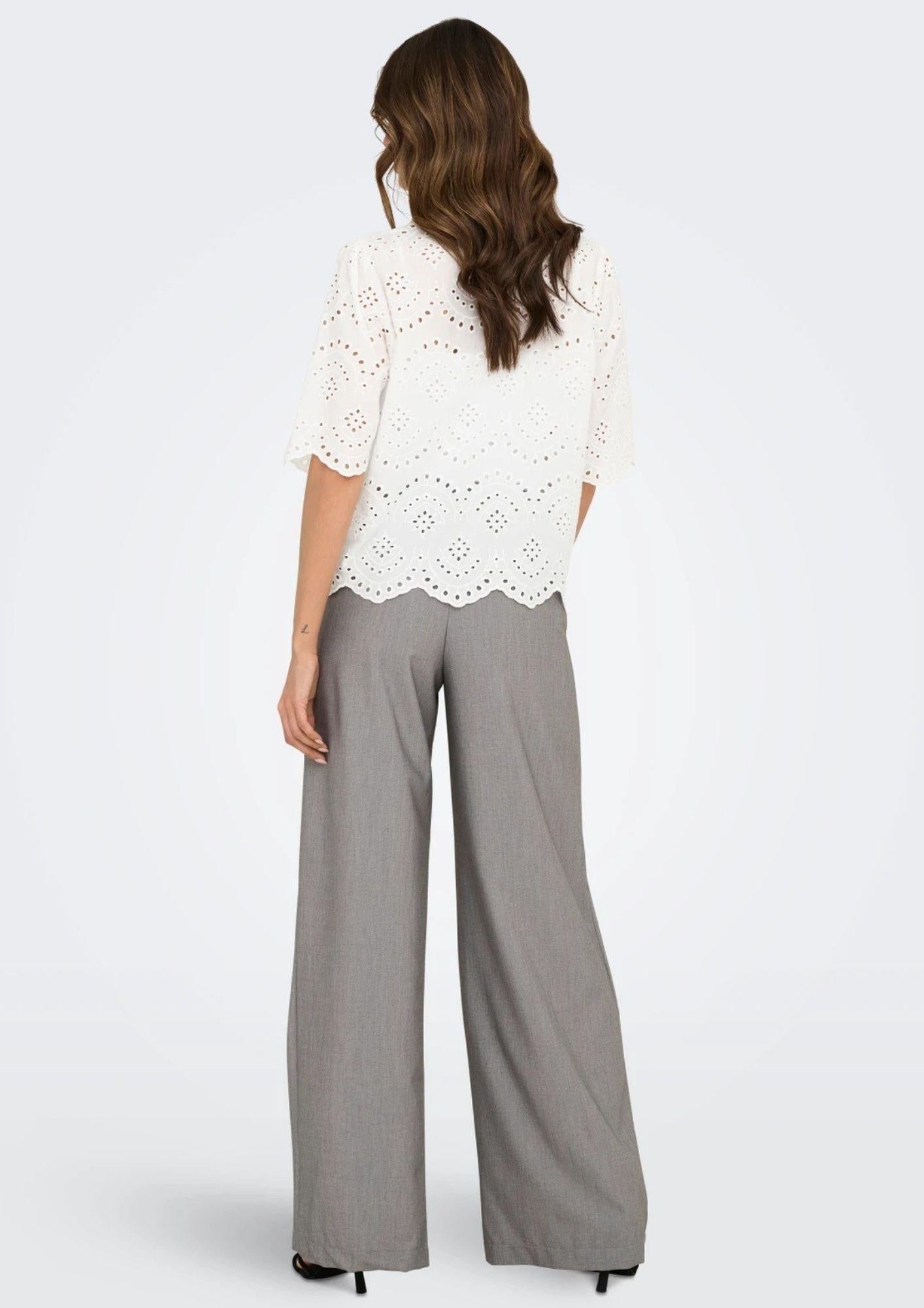 Only Camicia Donna Valais Bianco 15351106 Cloud Dancer ONLY