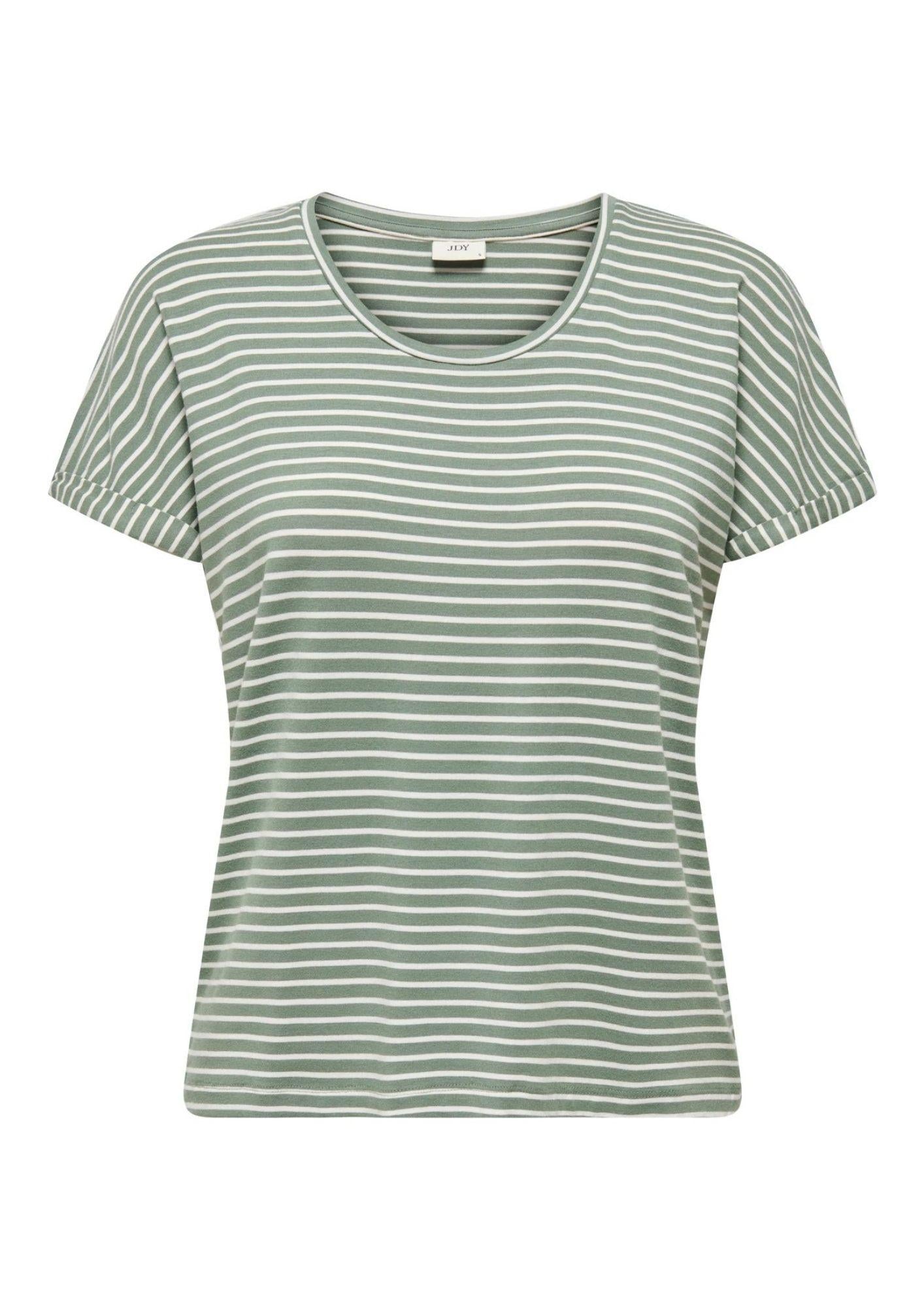 Jacqueline De Yong Top Donna Sissi Bianco e Verde 15325267 Sea Spray CLOUD DANCER JACQUELINE DE YONG