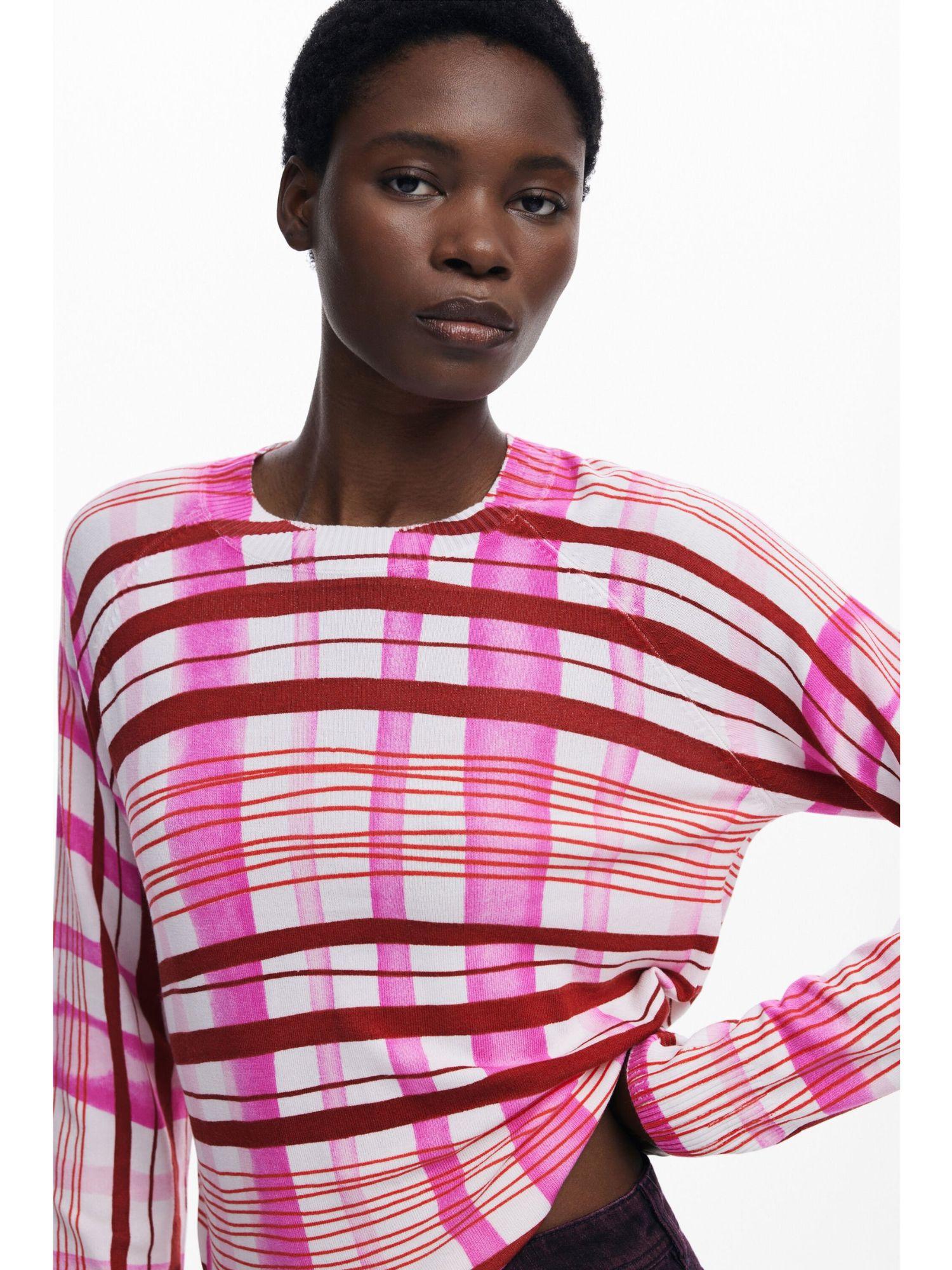 Desigual Maglione a righe mikado Donna Rosa 25WWJF41 3049 DESIGUAL