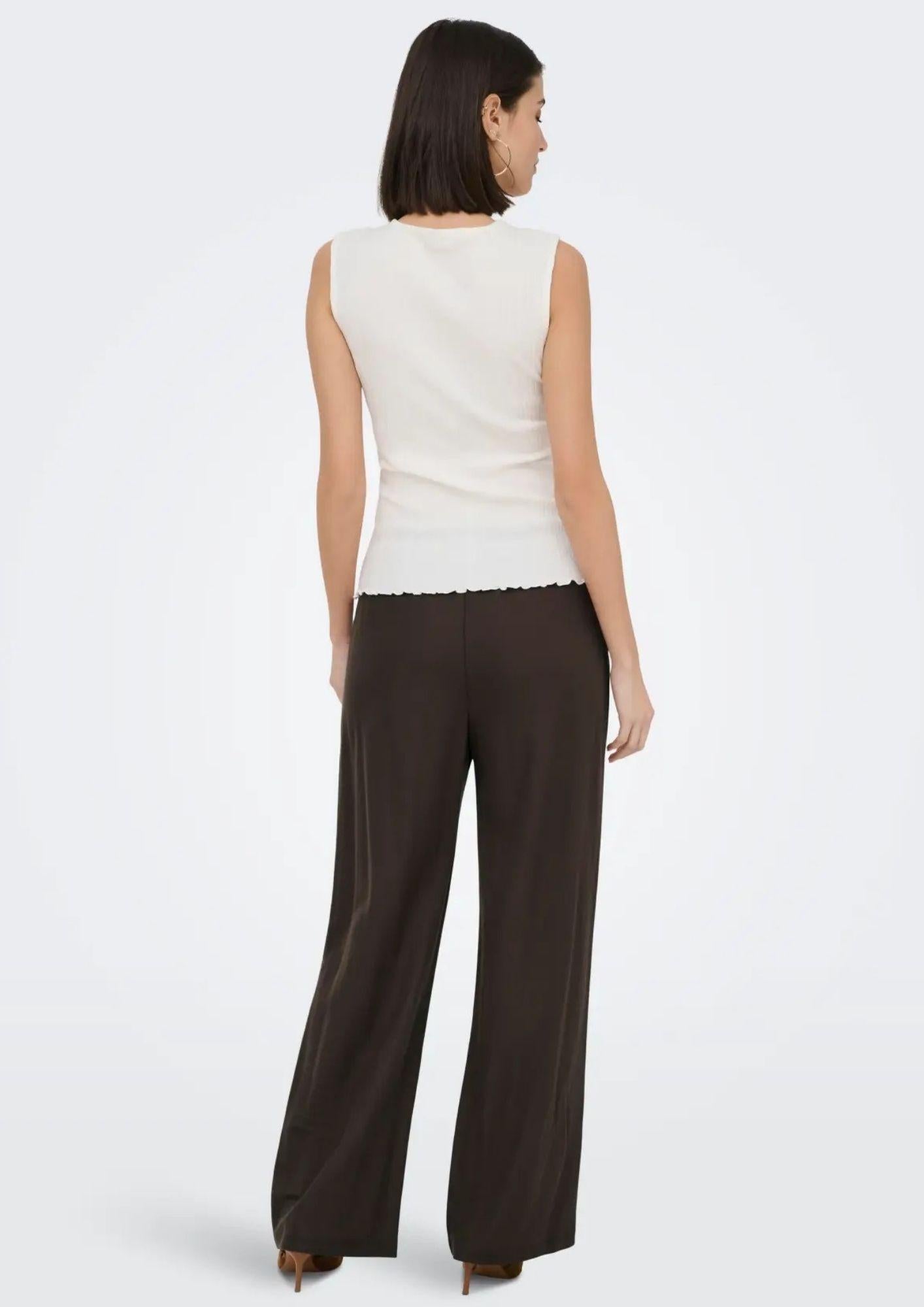 Jacqueline De Yong Pantalone Donna Leslie Marrone 15374331 Chocolate Brown JACQUELINE DE YONG