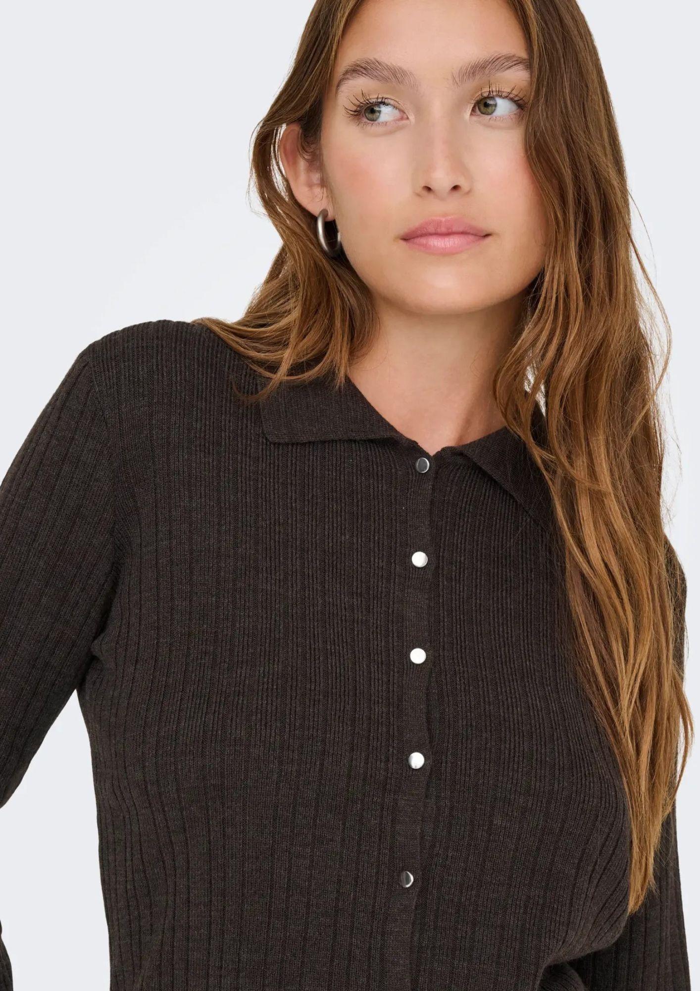 Only Cardigan Donna Thea Marrone 15353029 Chocolate Torte Melange ONLY