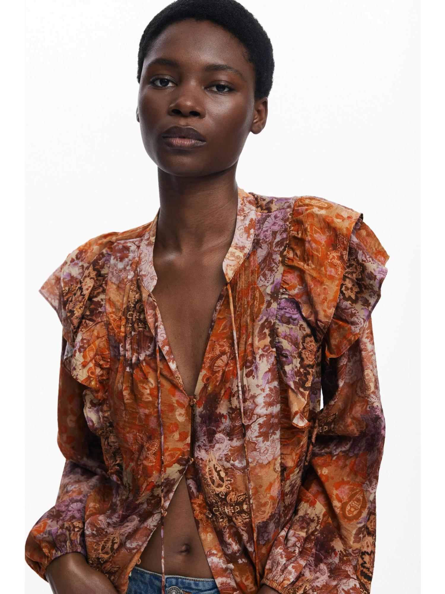 Desigual Blusa romantica paisley Donna Arancione 25WWBW08 7002 DESIGUAL